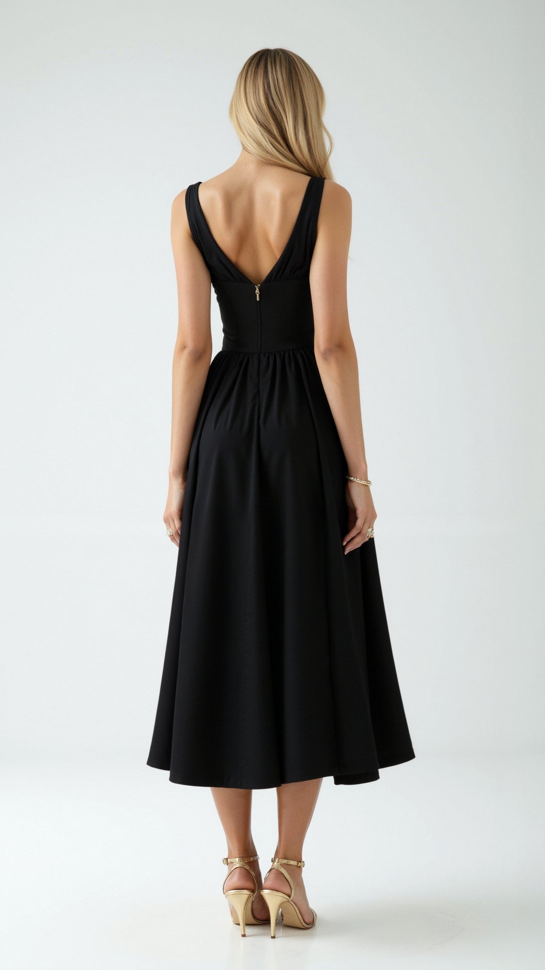 Cassiopeia Plunging Midi Dress