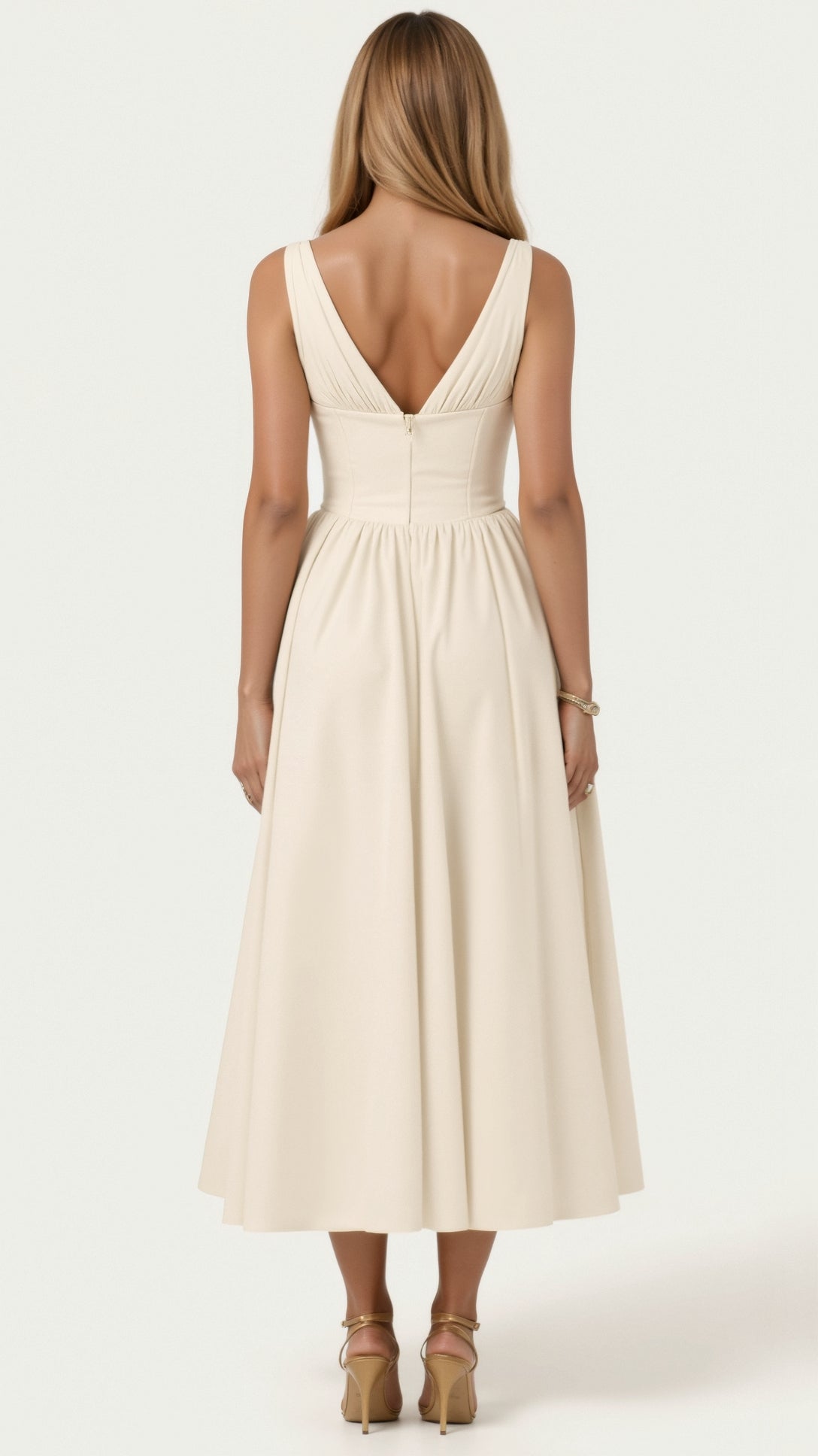 Cassiopeia Plunging Midi Dress