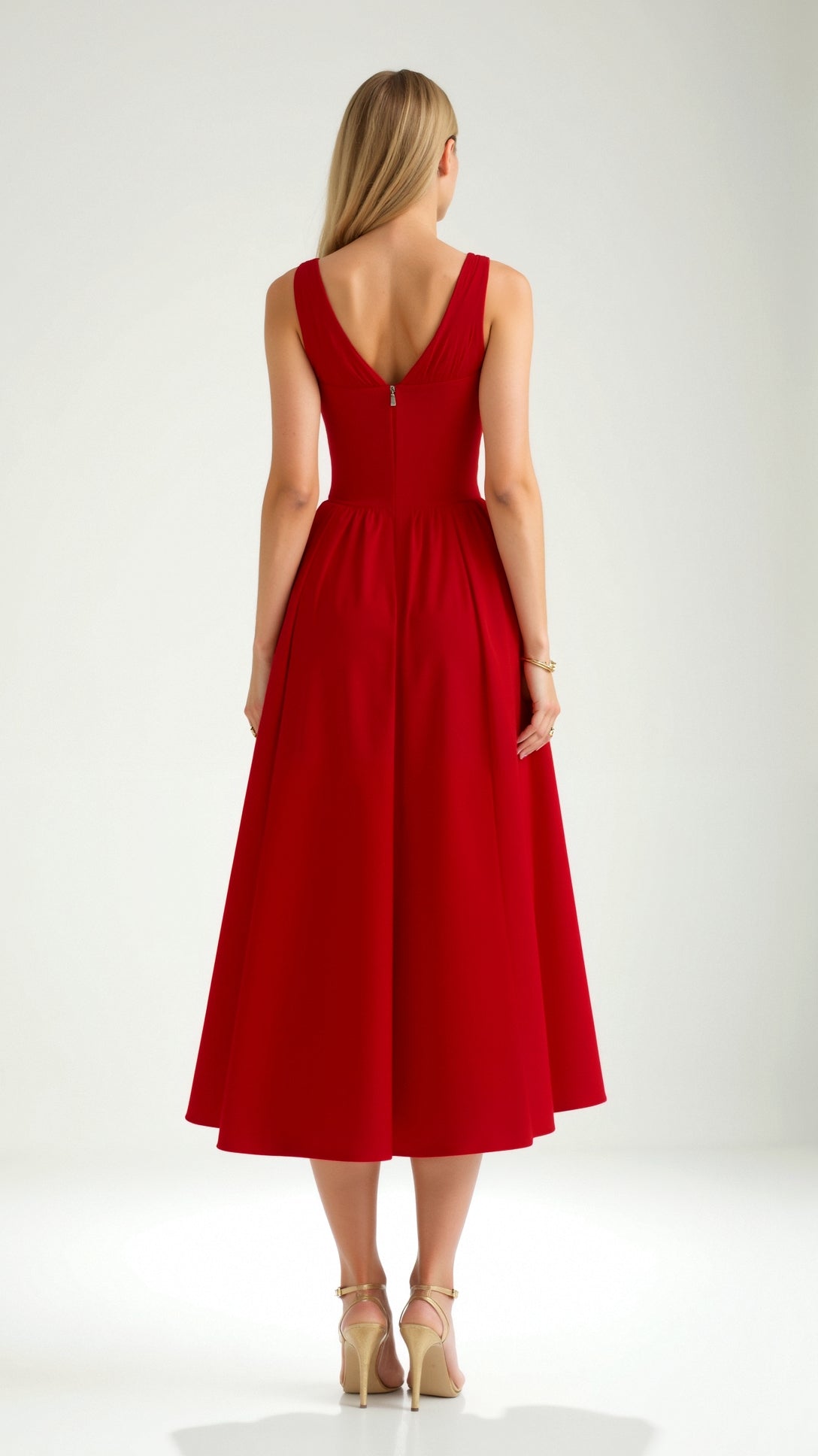 Cassiopeia Plunging Midi Dress