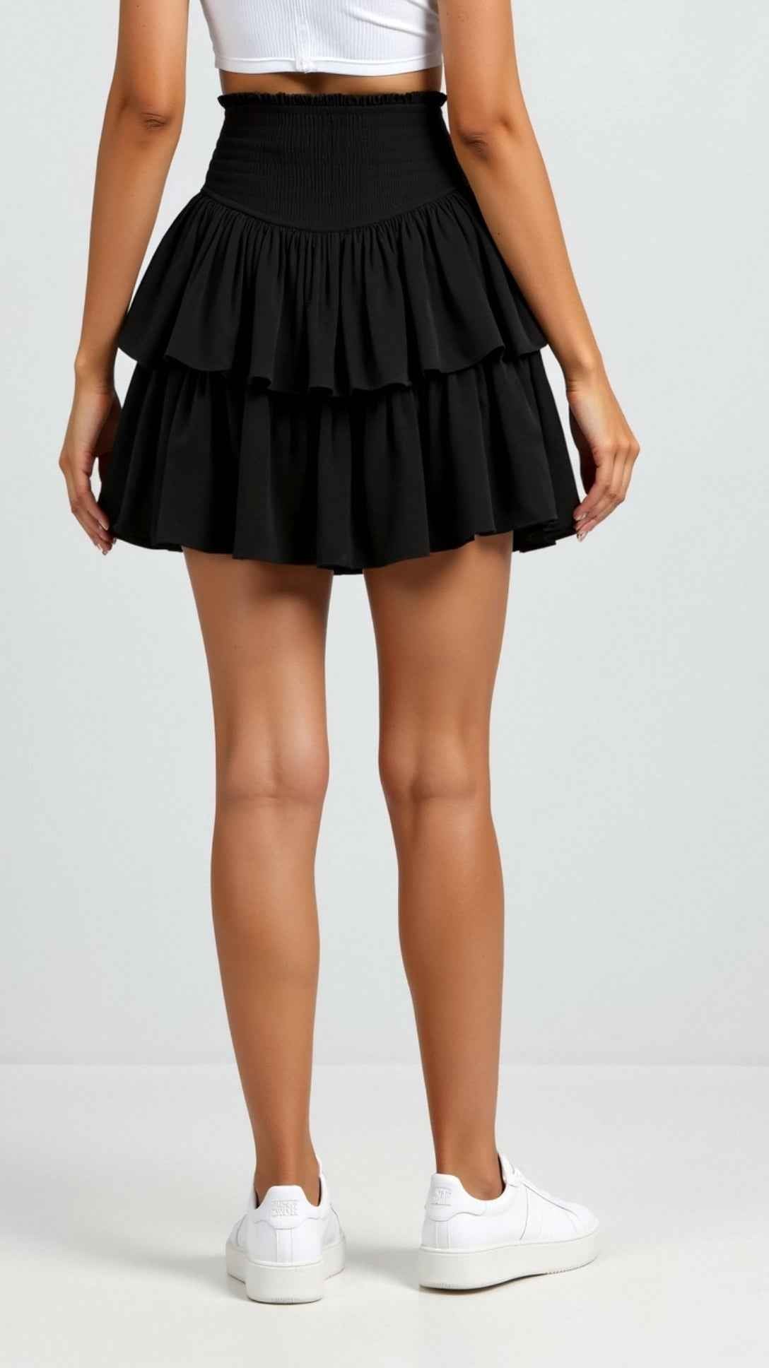 Graceful Ruffle-Trimmed Skirt