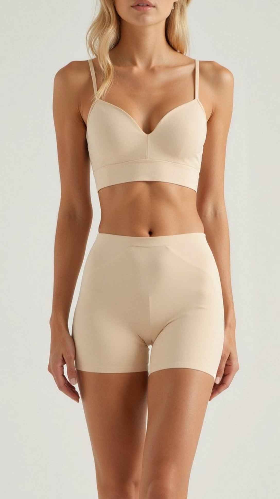 Mid-Thigh High-Rise Shorts