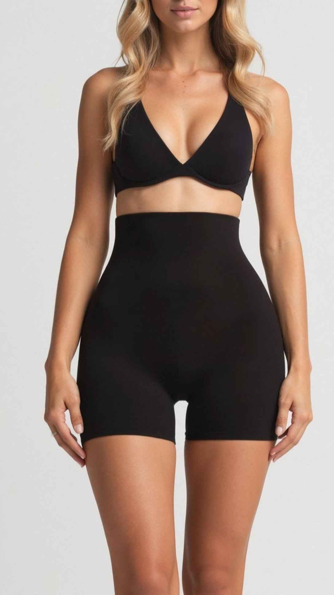 Mid-Thigh High-Rise Shorts