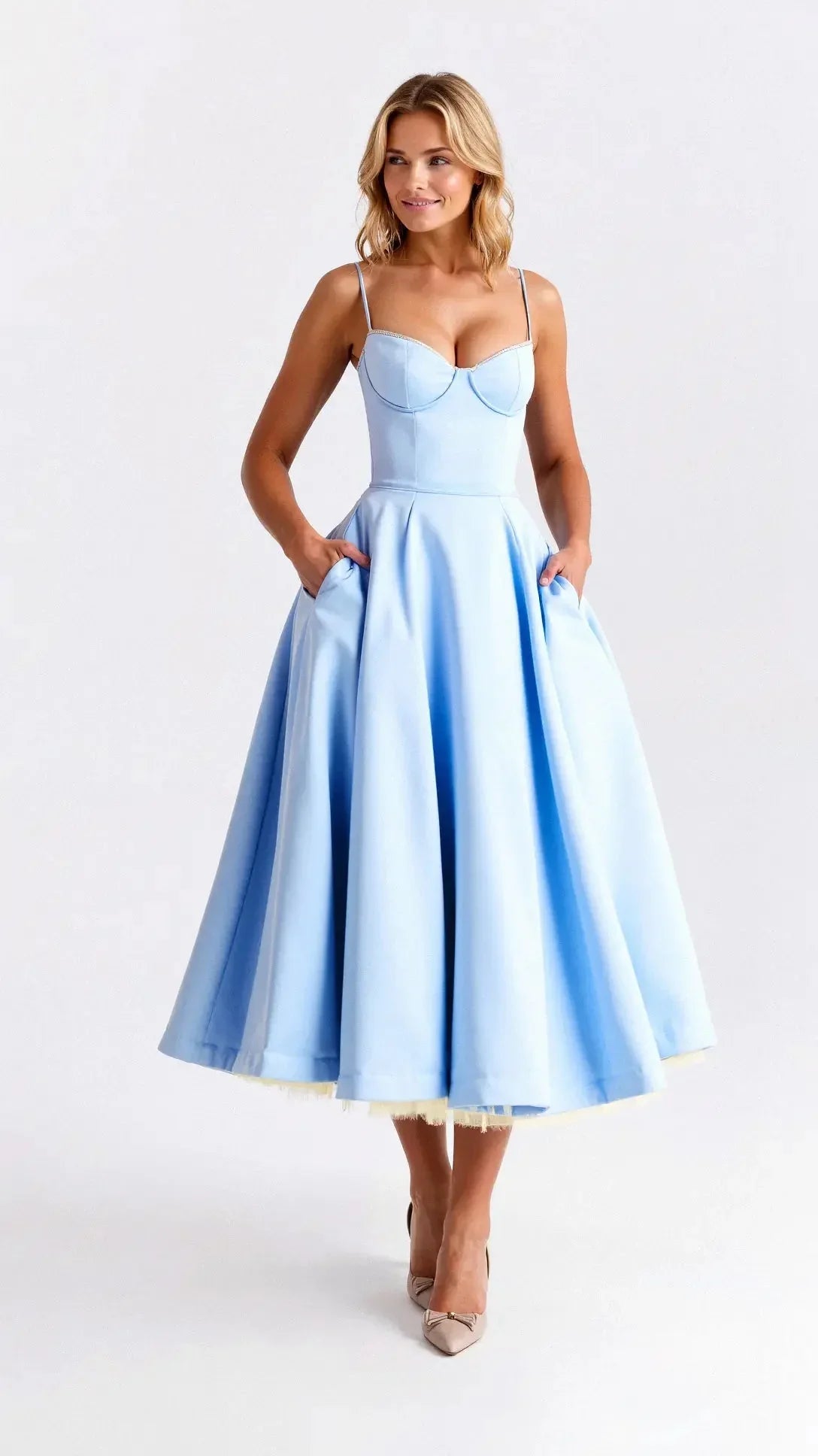 Isolde Midi Dress in Tulle