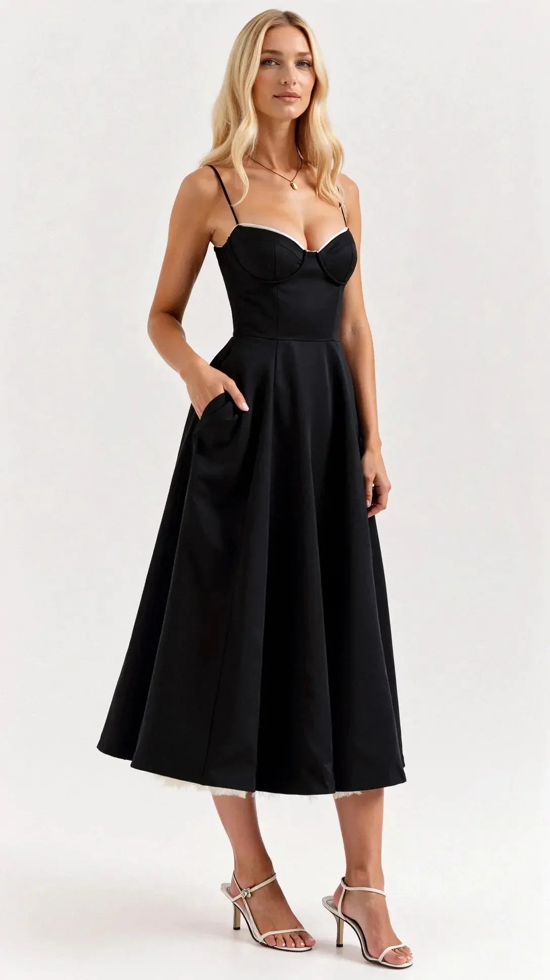 Isolde Midi Dress in Tulle