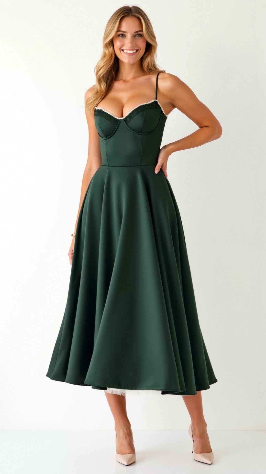 Isolde Midi Dress in Tulle