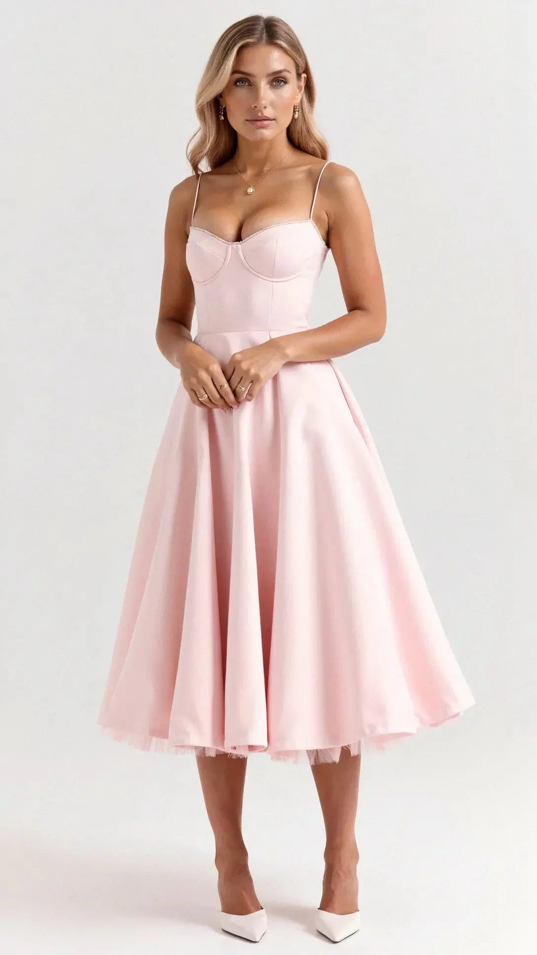 Isolde Midi Dress in Tulle