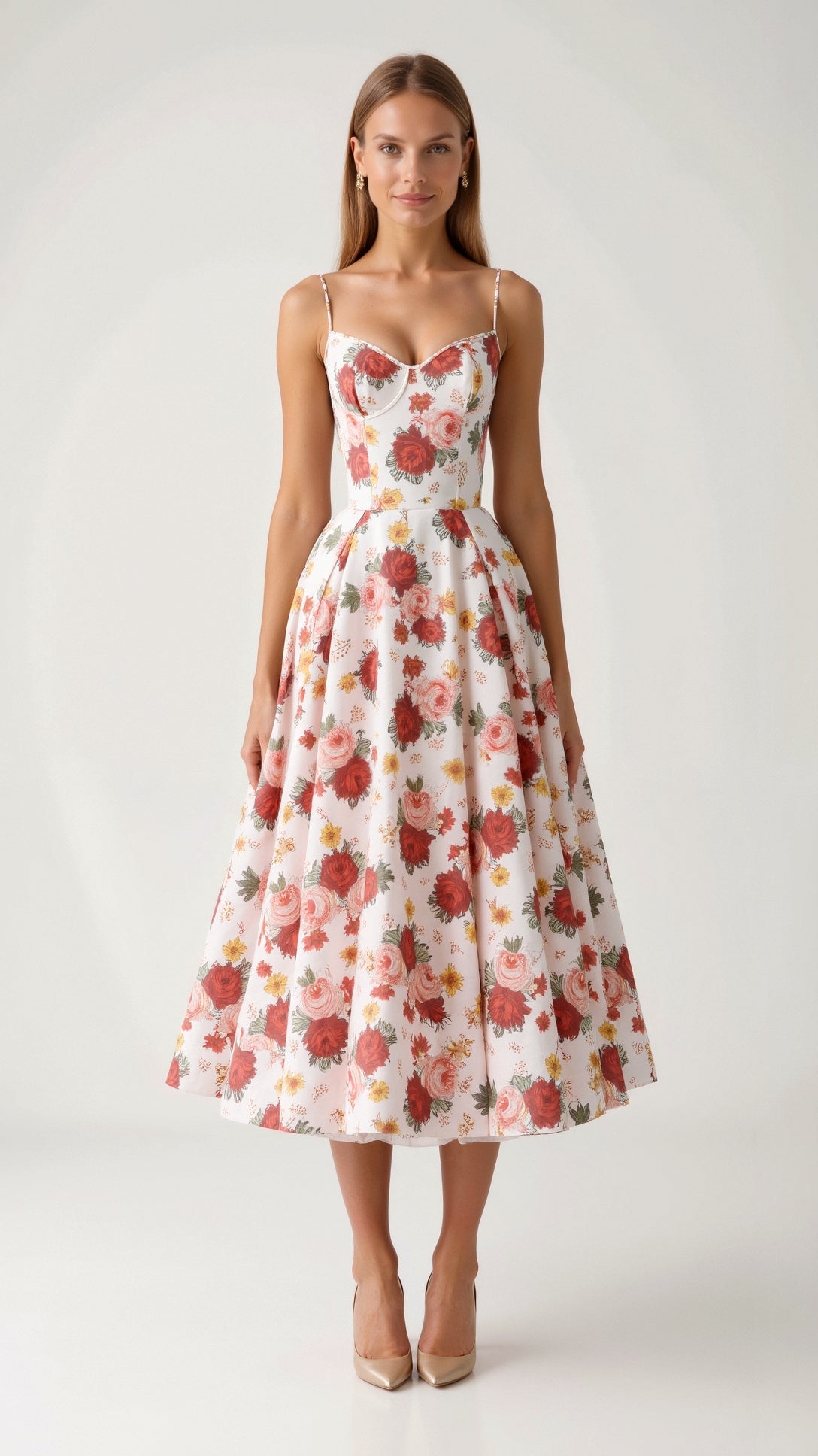 Isolde Midi Dress in Tulle