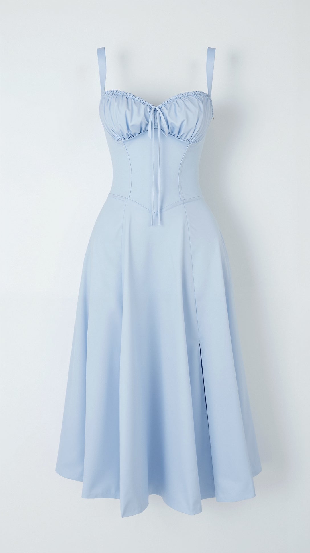 Lace-Up Midi Dress in Jade