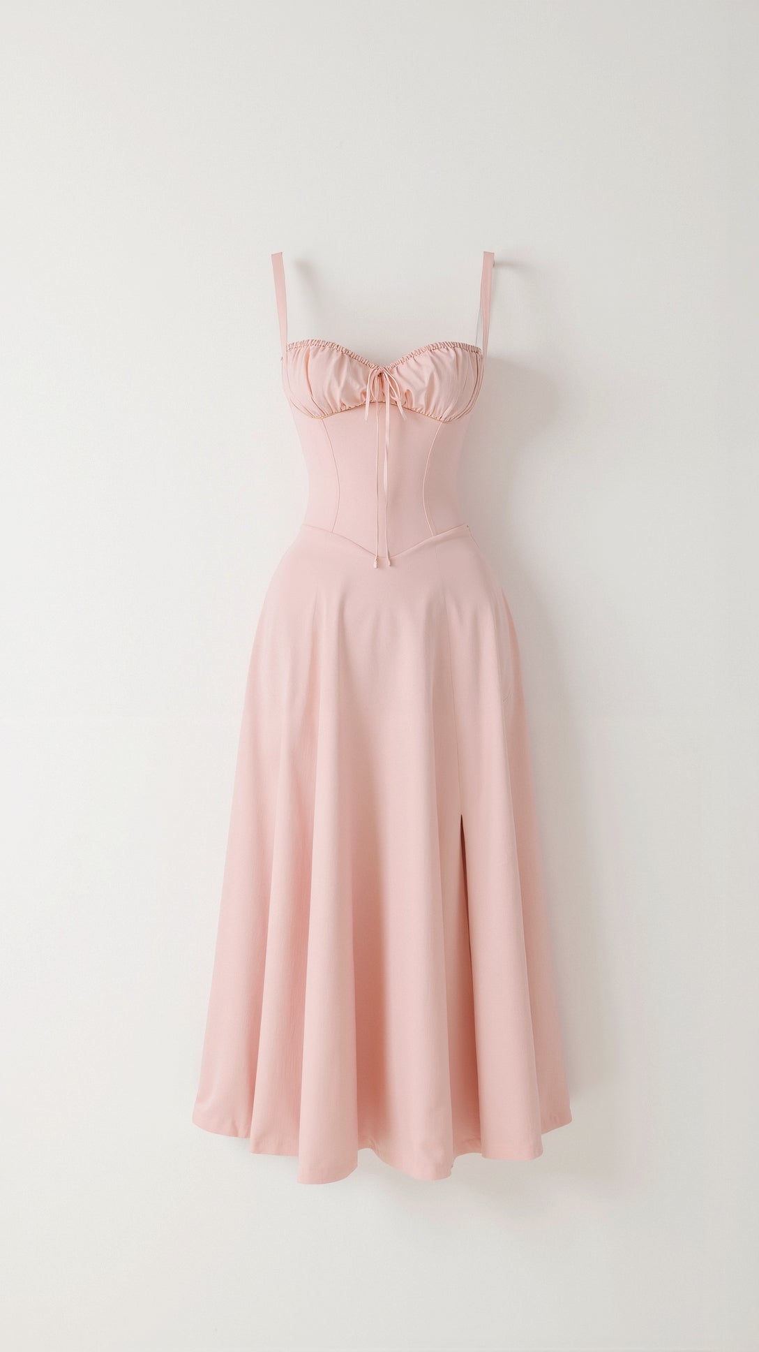 Lace-Up Midi Dress in Jade