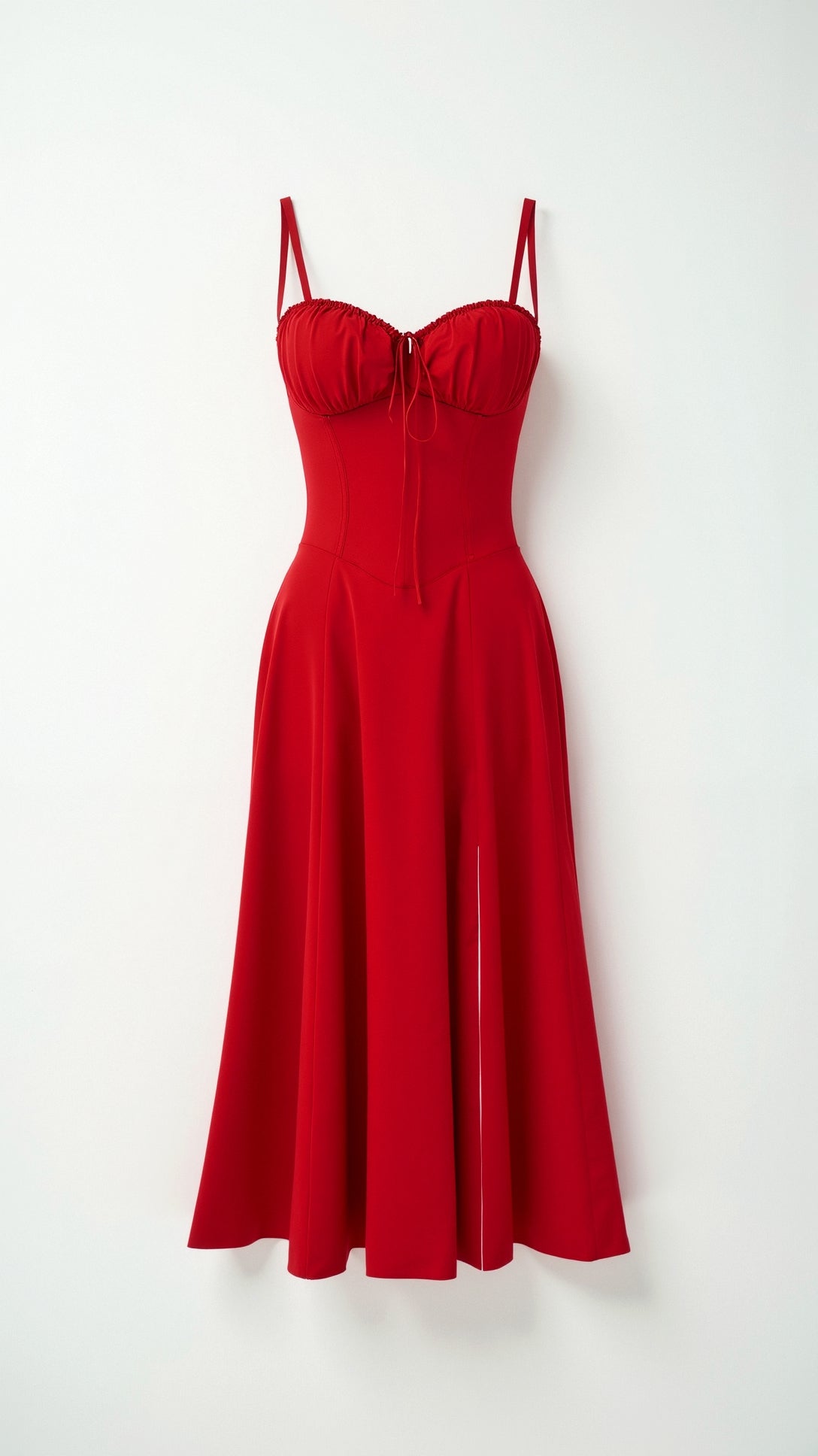 Lace-Up Midi Dress in Jade