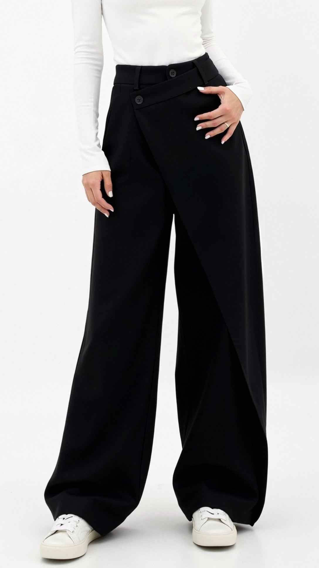 Asymmetric Denim Pants