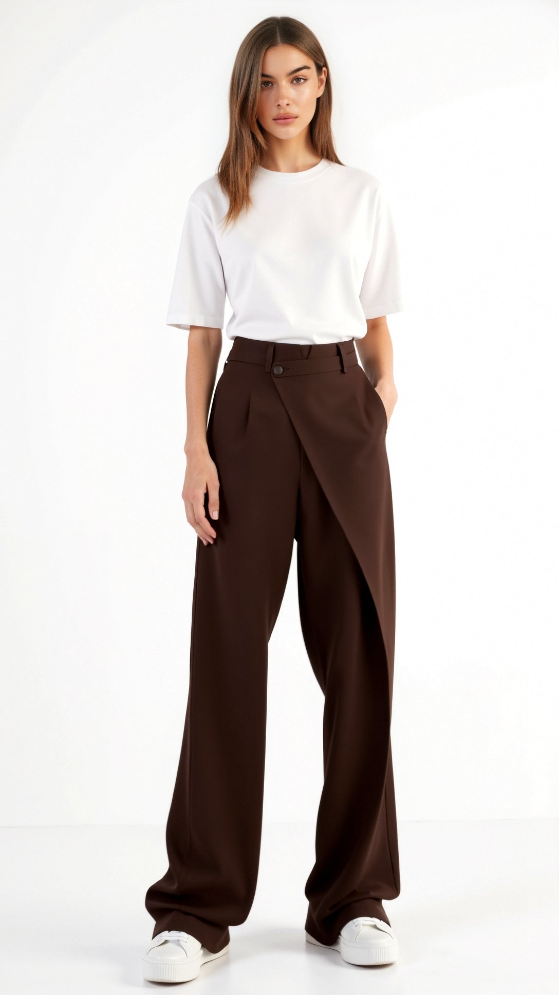Asymmetric Denim Pants