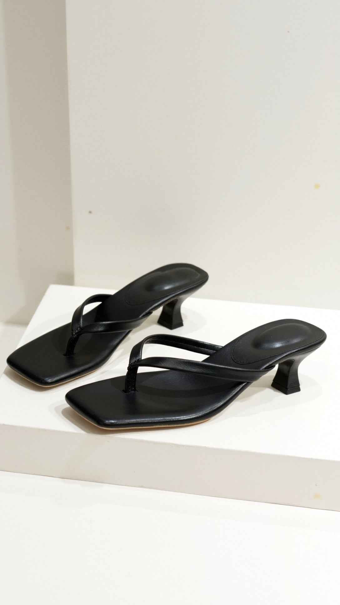 Jessica Kitten Heel Thong Sandals