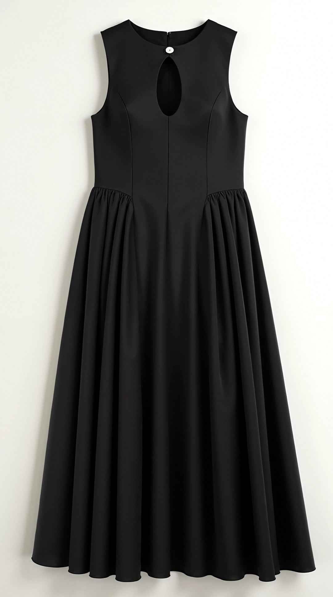 Nancy Dress with Linen Cutout Design