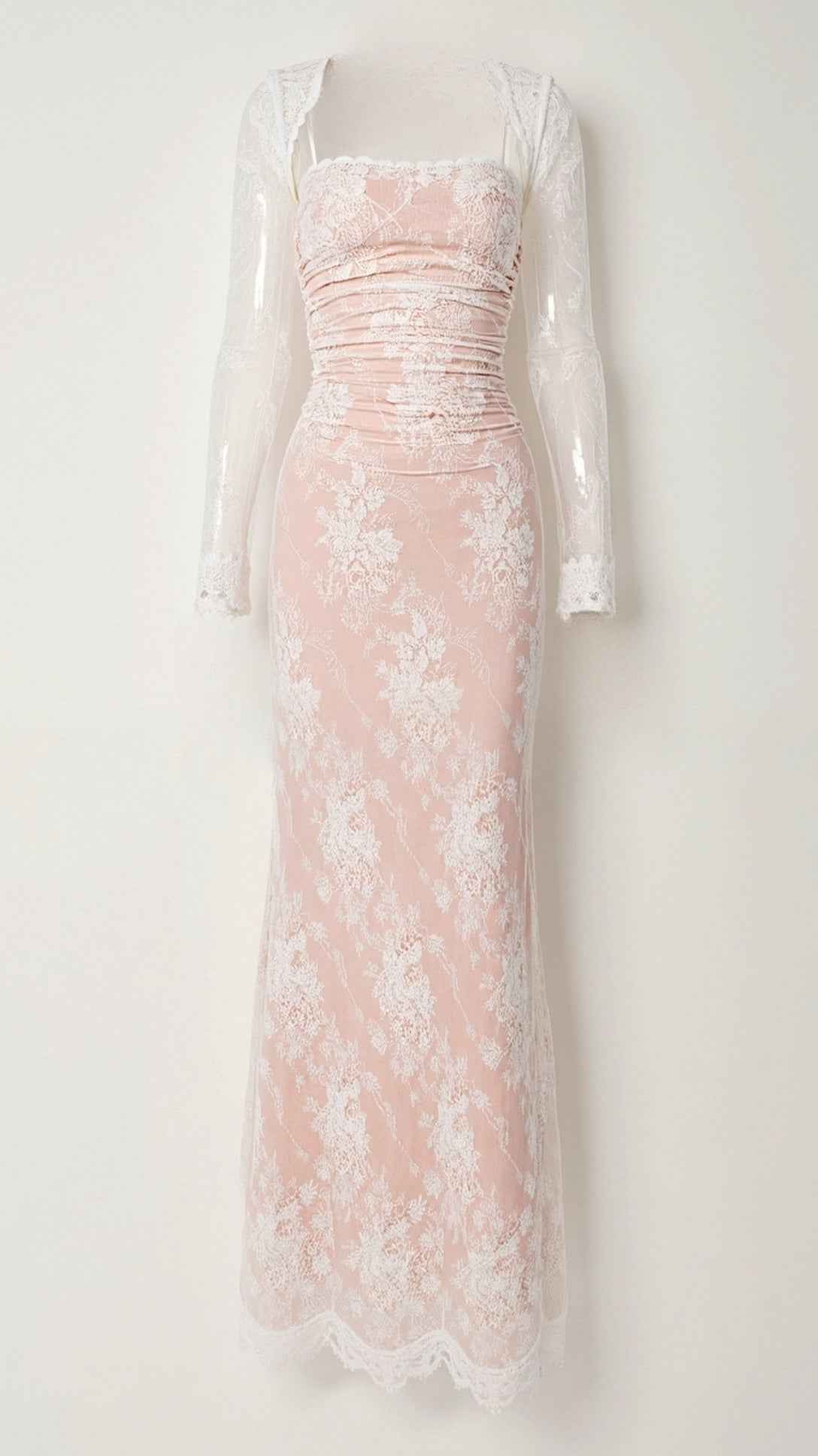 Nerissa Elegant Lace Long Dress