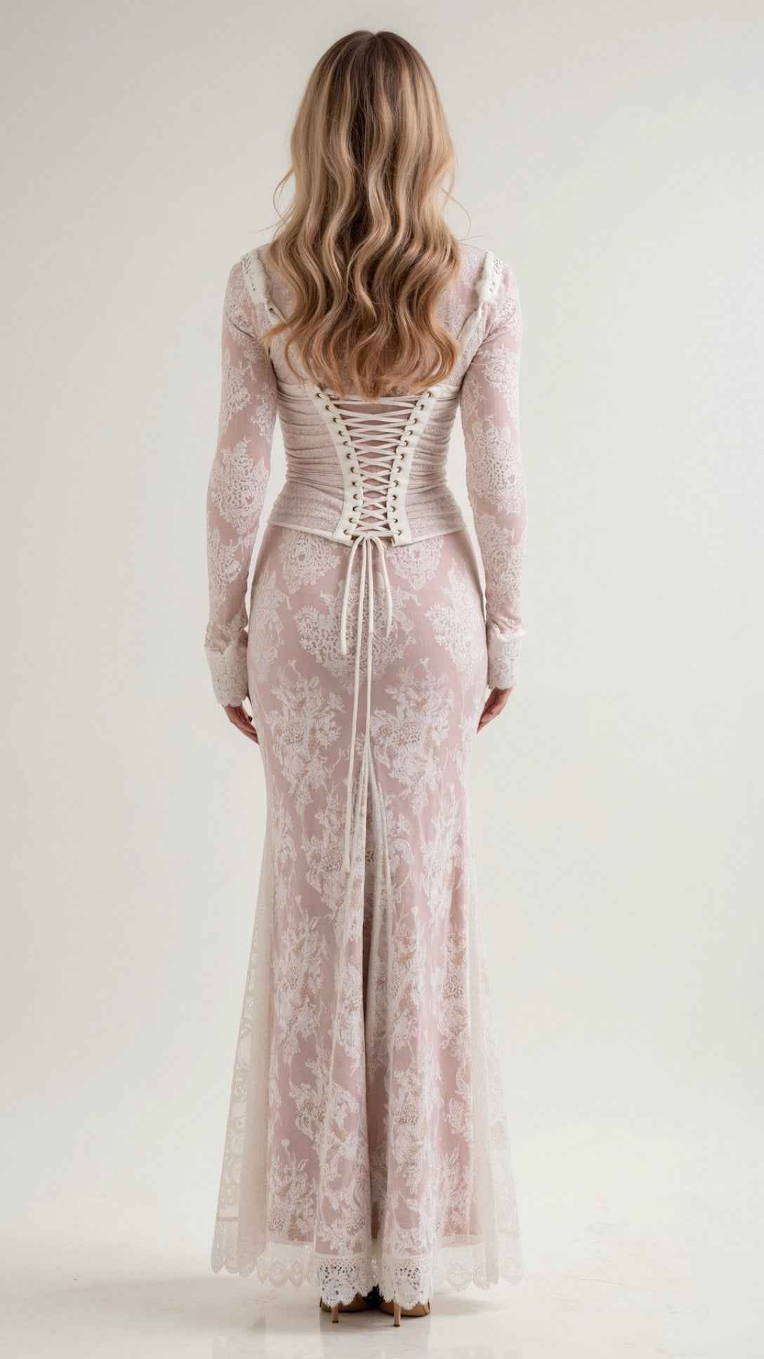 Nerissa Elegant Lace Long Dress