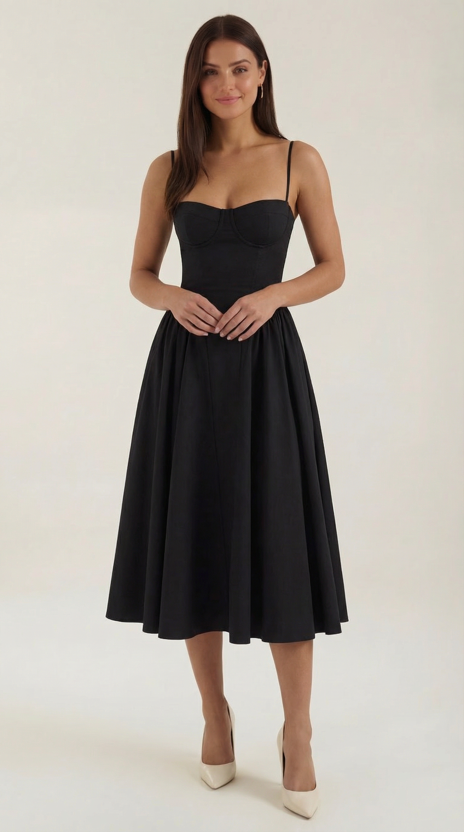Odette Corset Midi Dress - ICYBOO