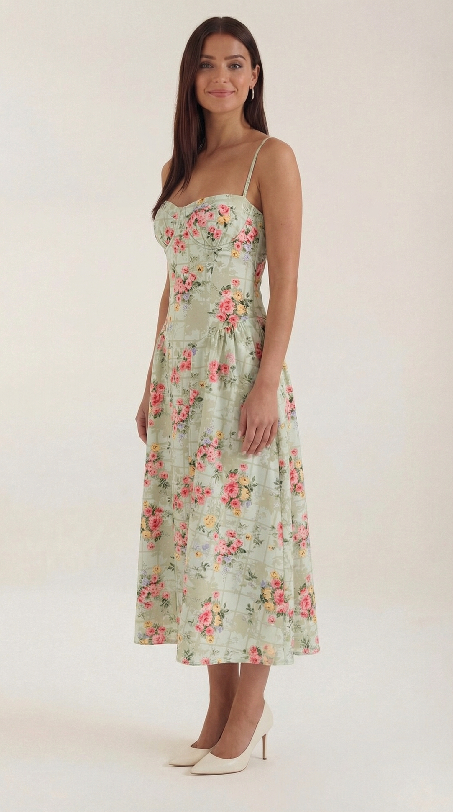 Odette Corset Midi Dress - ICYBOO