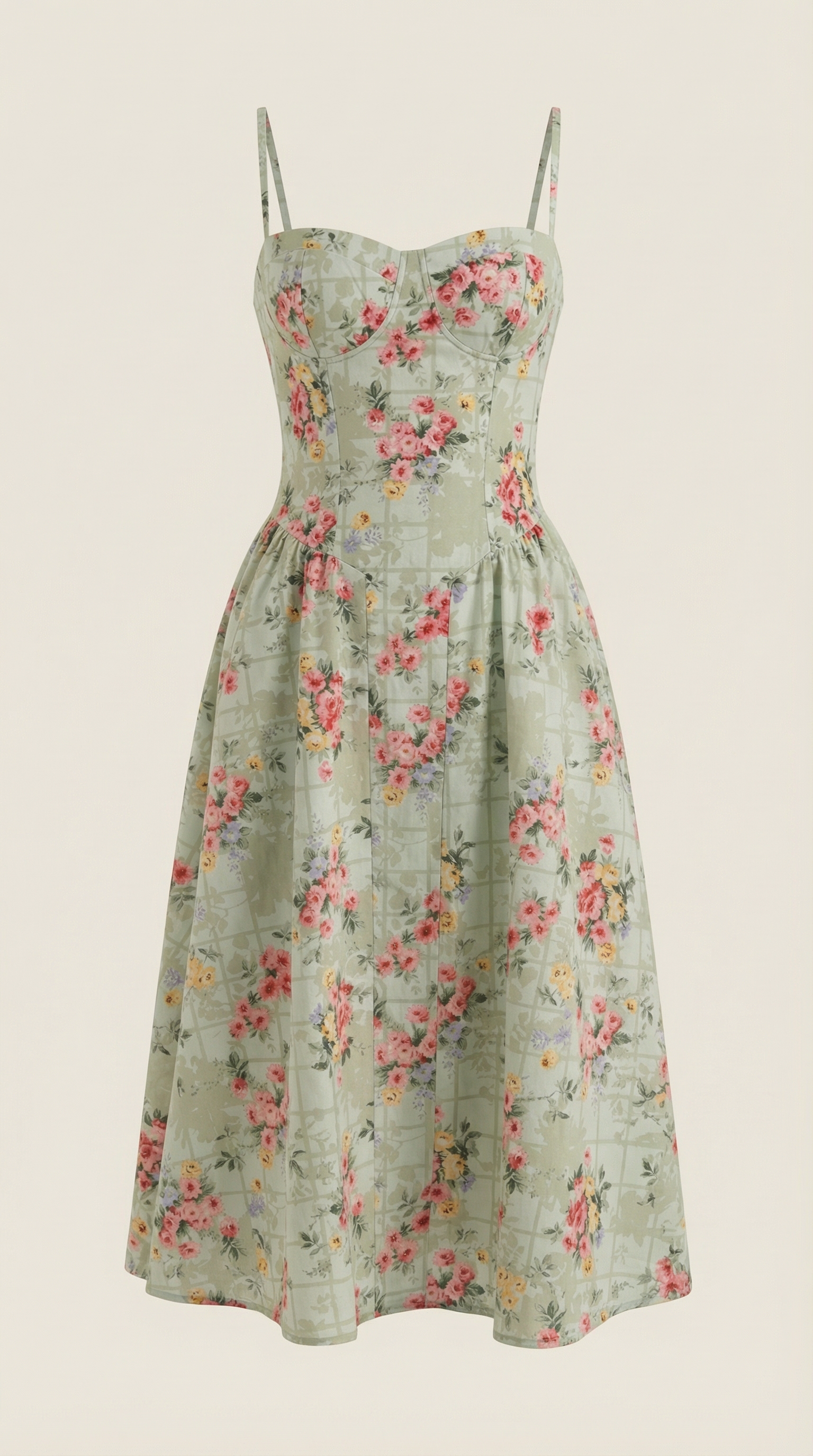 Odette Corset Midi Dress - ICYBOO