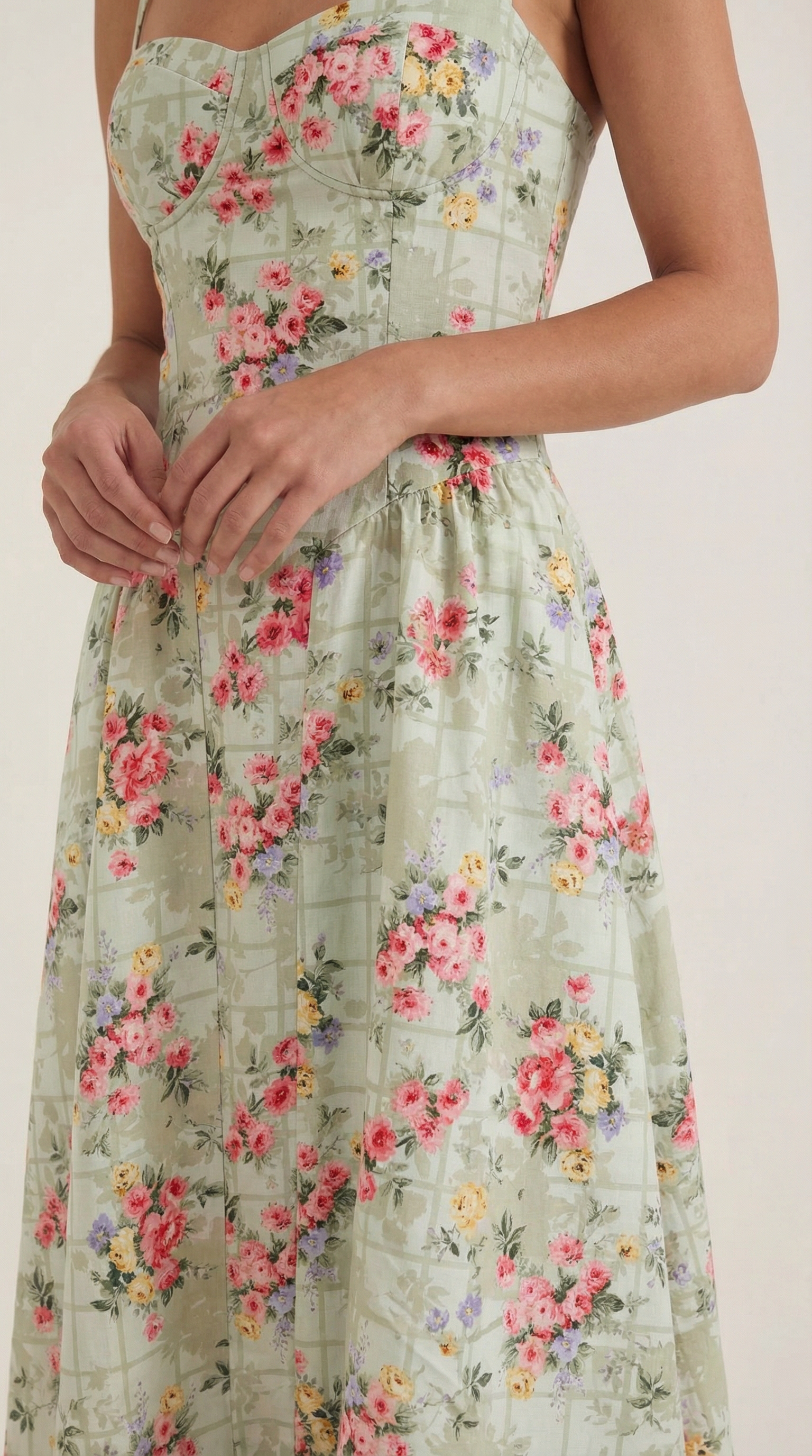 Odette Corset Midi Dress - ICYBOO