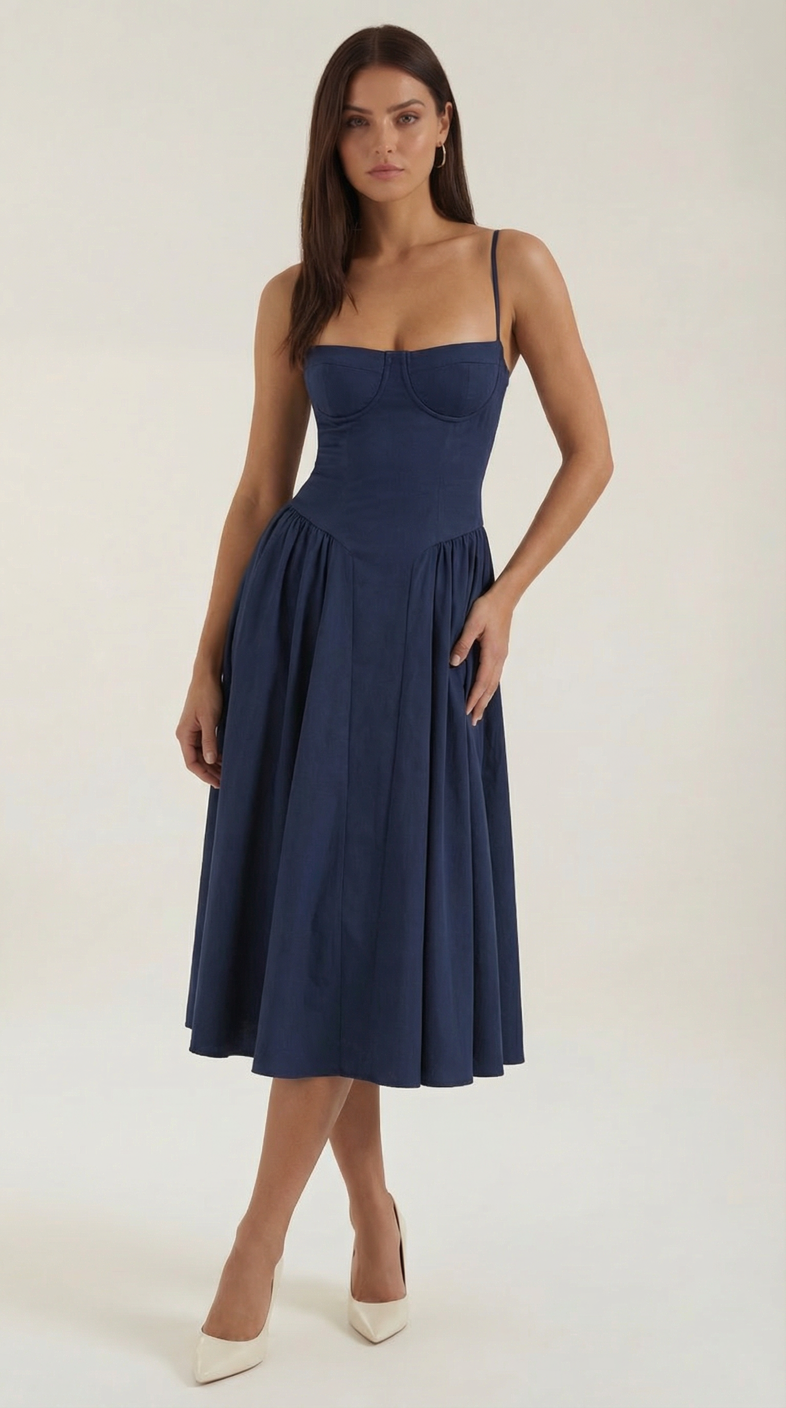 Odette Corset Midi Dress - ICYBOO