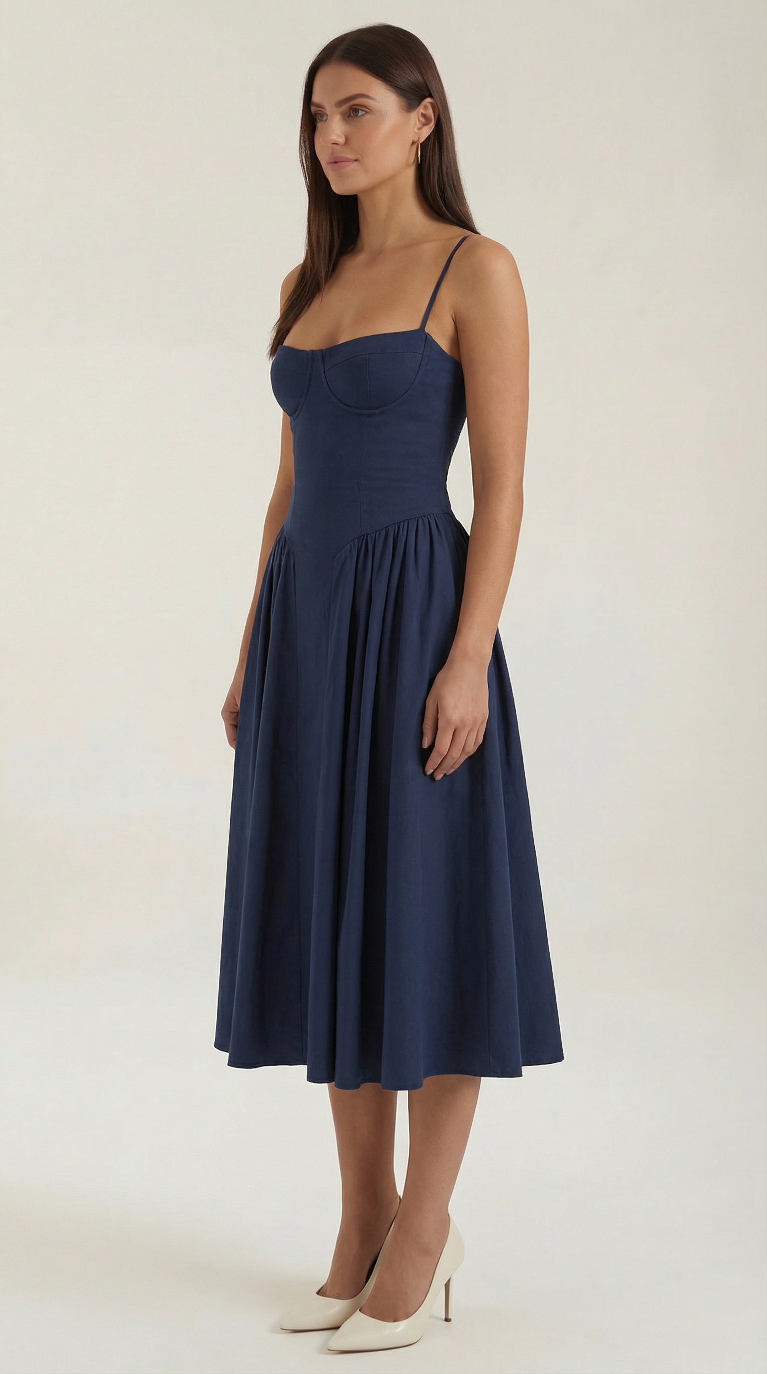 Odette Corset Midi Dress - ICYBOO