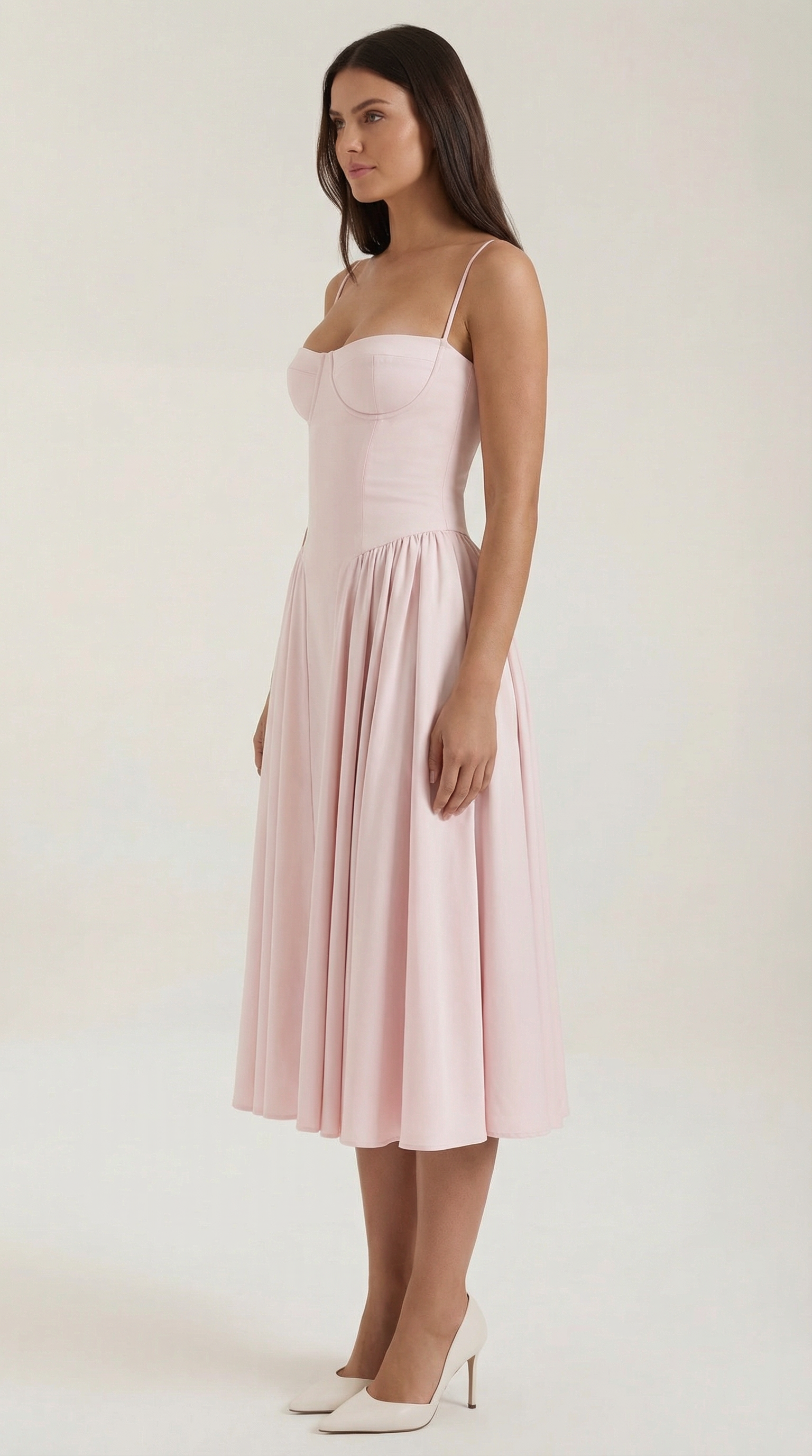 Odette Corset Midi Dress - ICYBOO