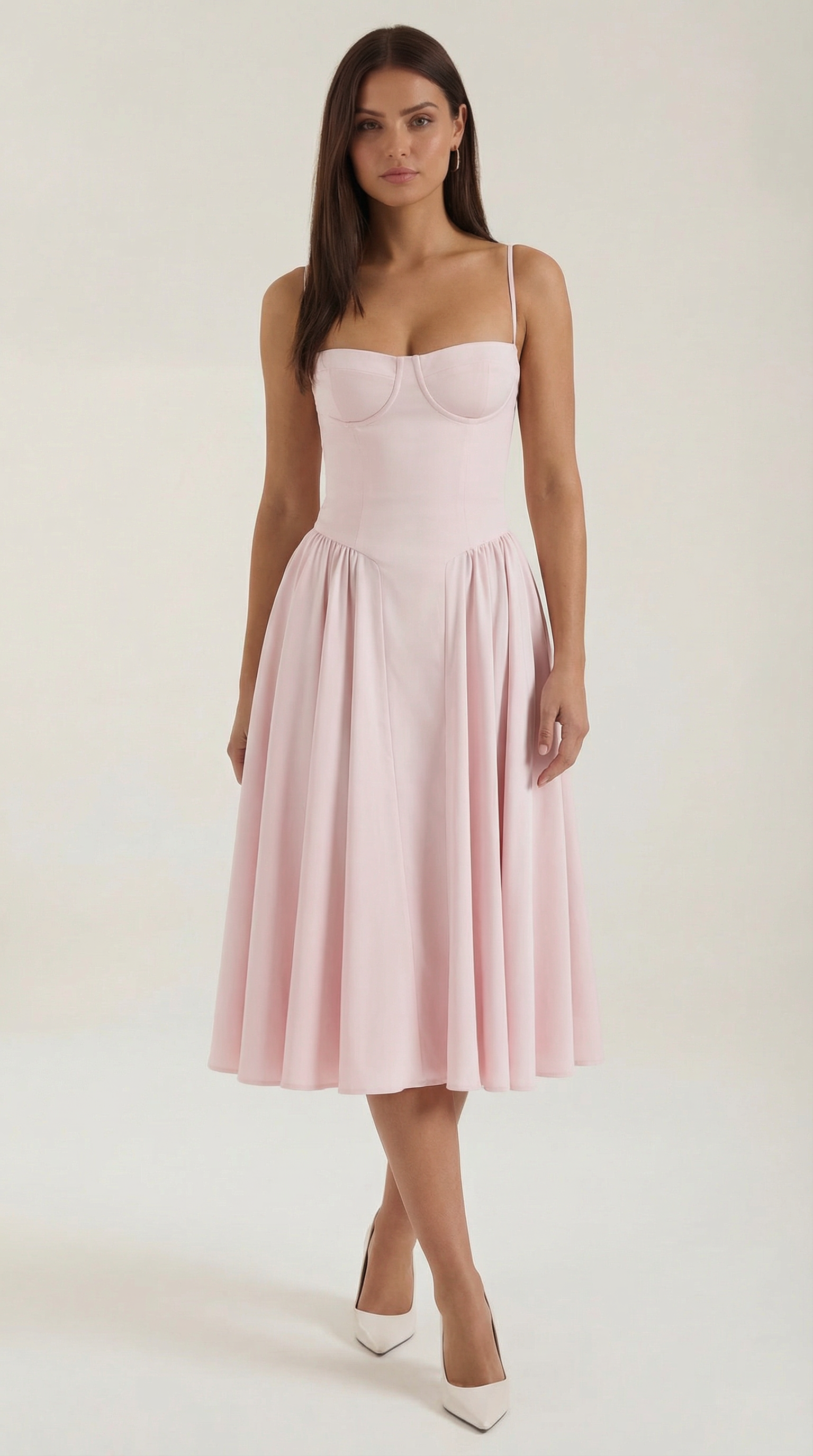 Odette Corset Midi Dress - ICYBOO