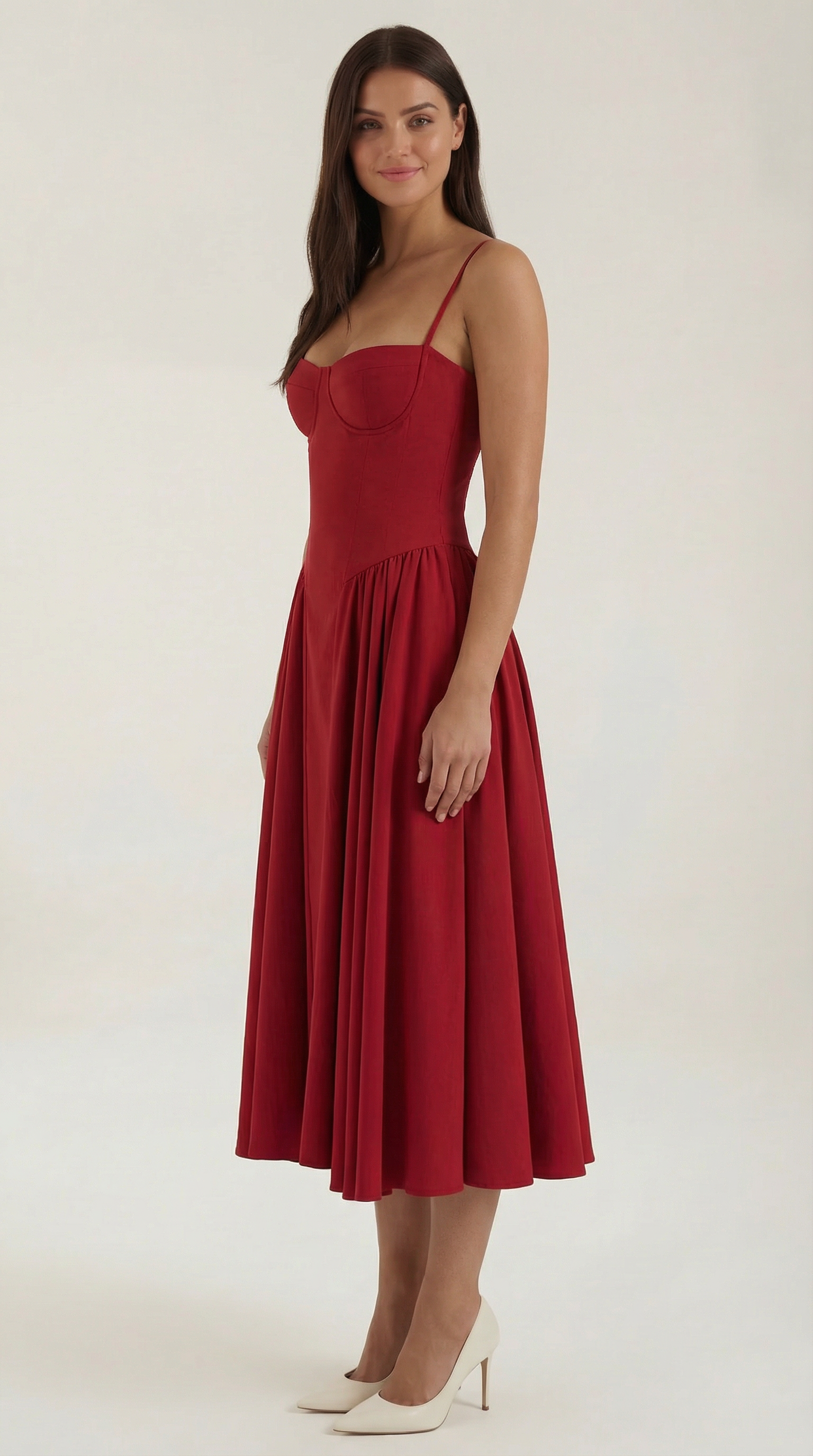 Odette Corset Midi Dress - ICYBOO