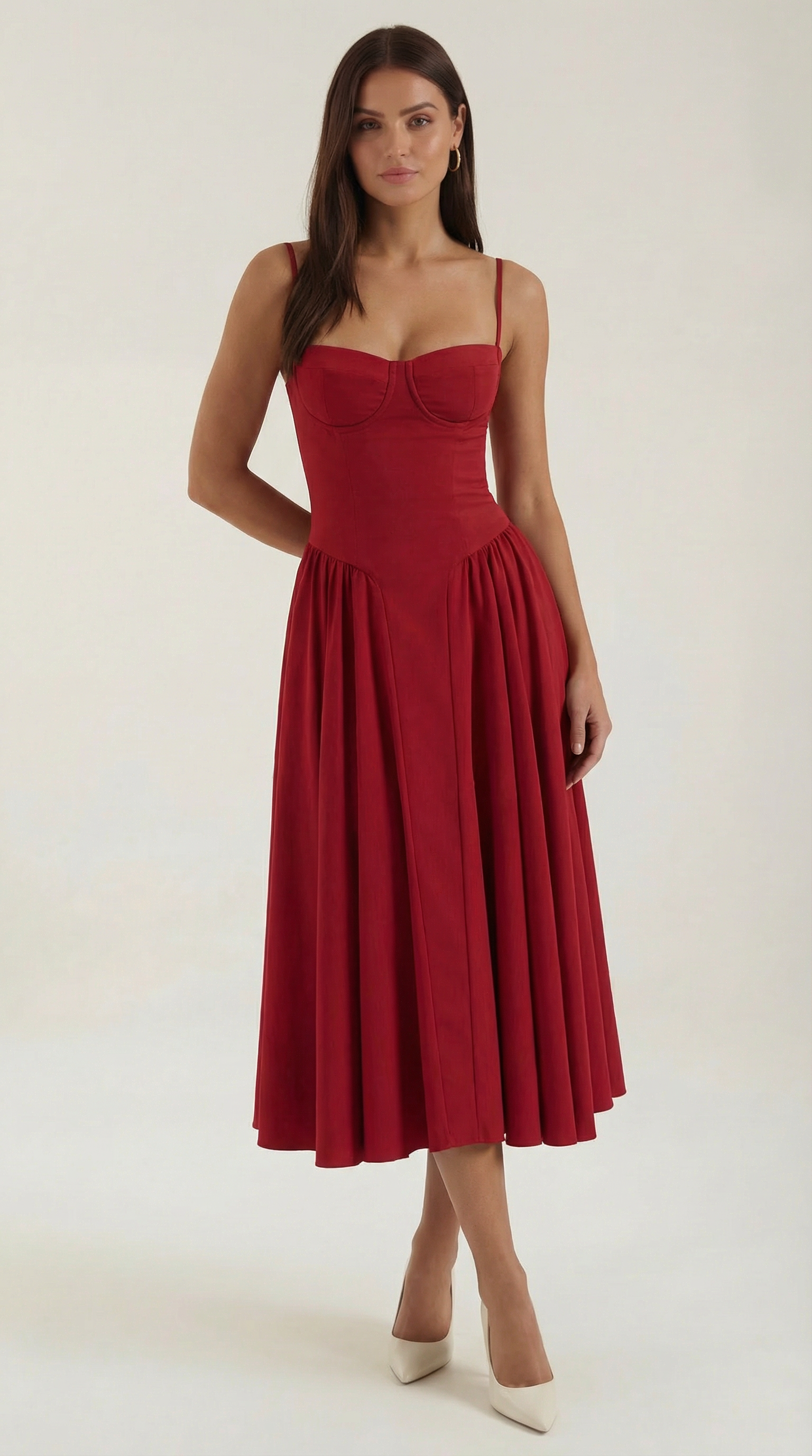Odette Corset Midi Dress - ICYBOO