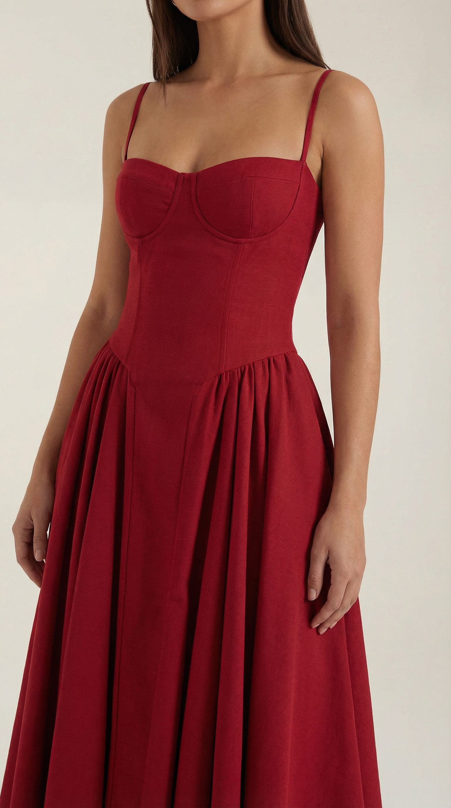 Odette Corset Midi Dress - ICYBOO