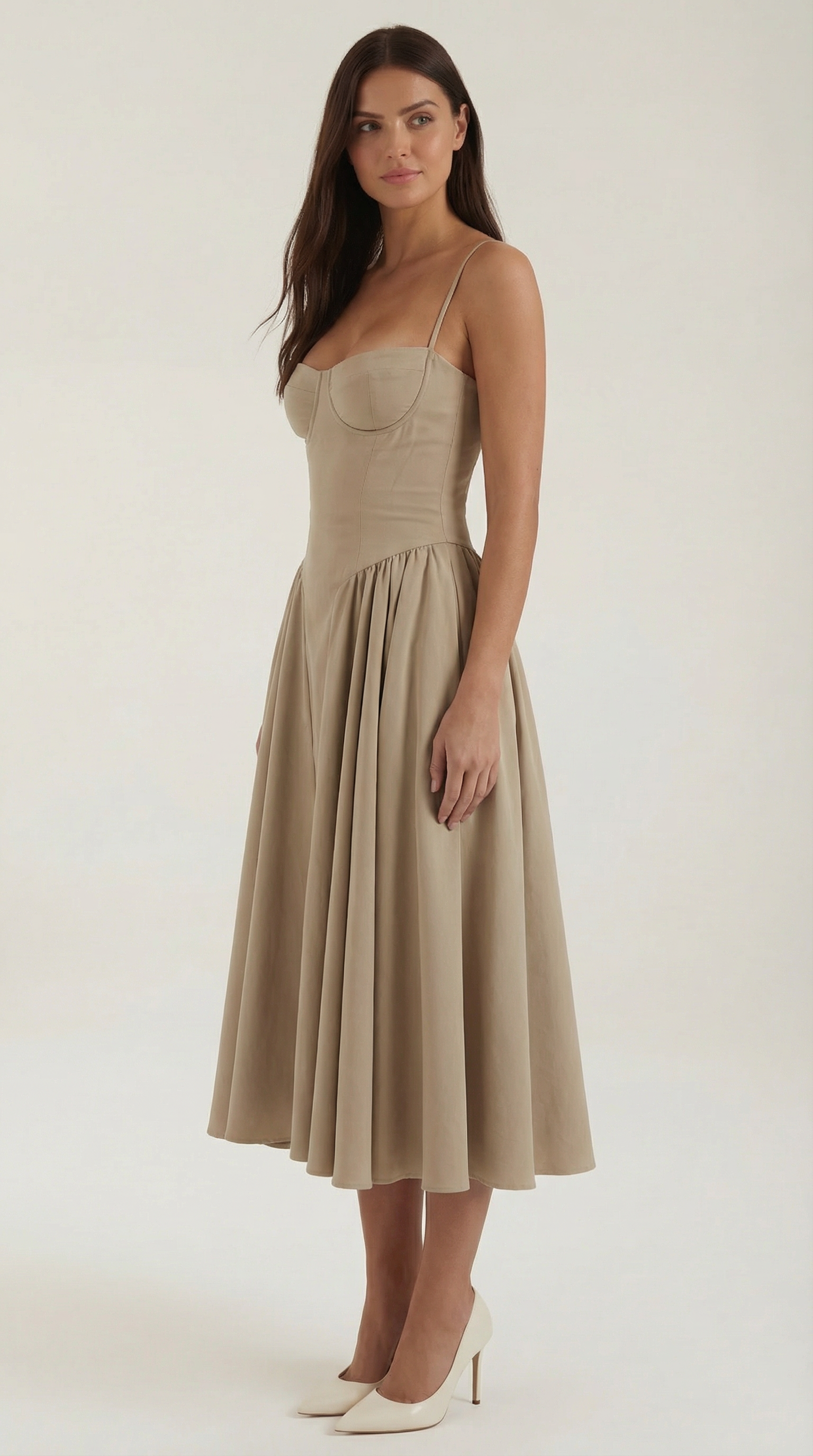 Odette Corset Midi Dress - ICYBOO