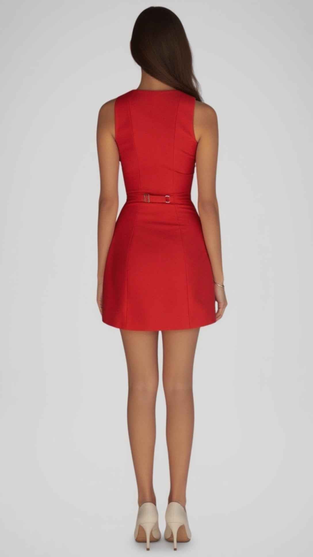 Patricia Button-Up Sleeveless Mini Dress