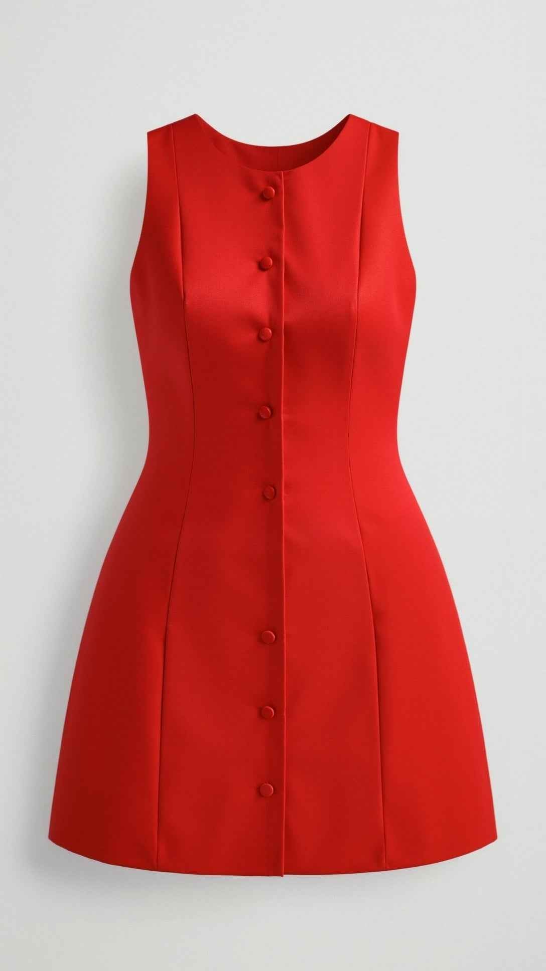 Patricia Button-Up Sleeveless Mini Dress