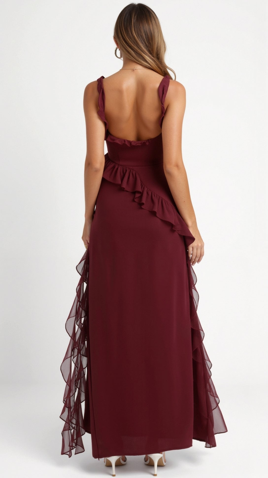 Susan Maxi Dress with Ruffled Design