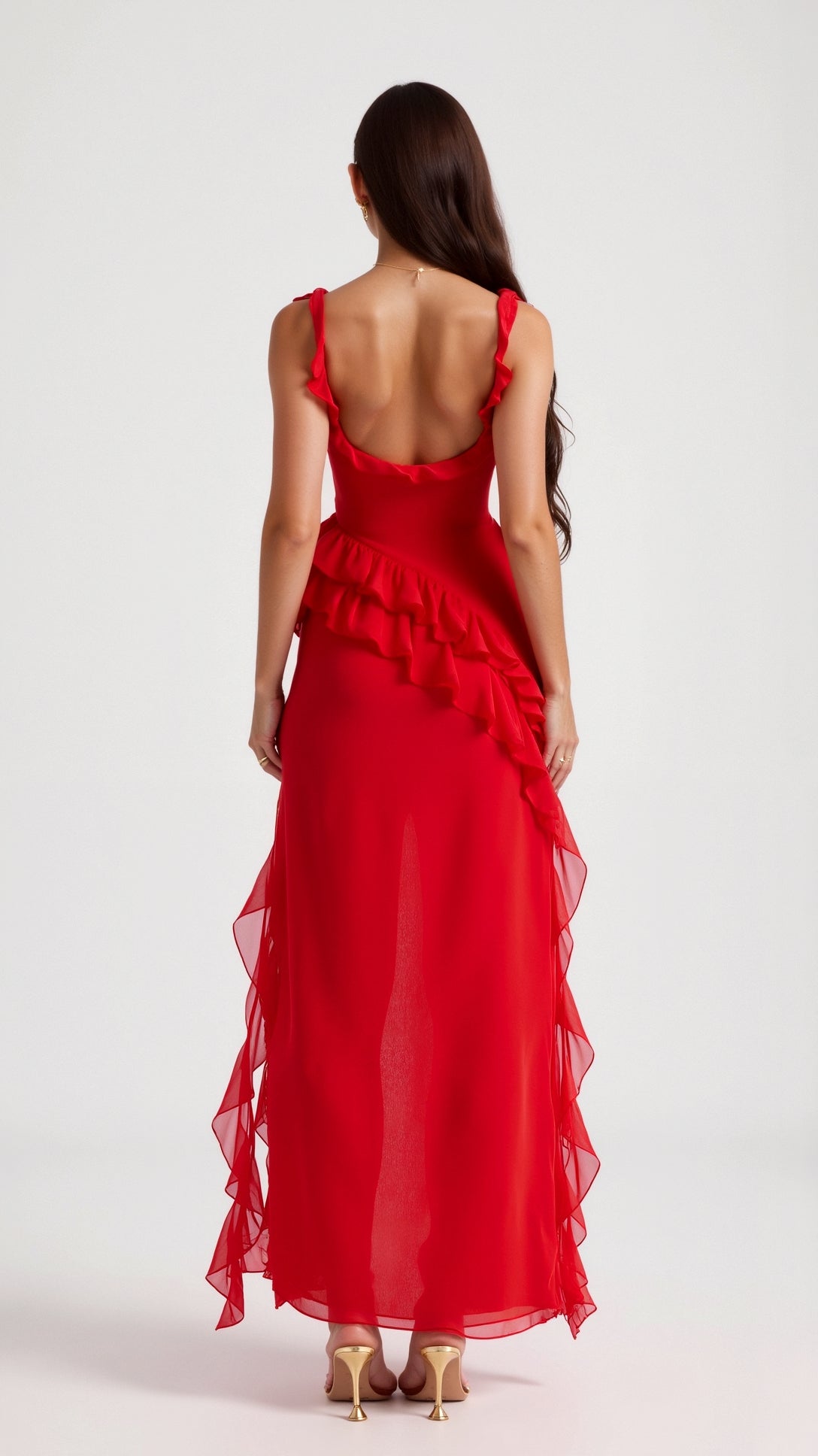 Susan Maxi Dress with Ruffled Design