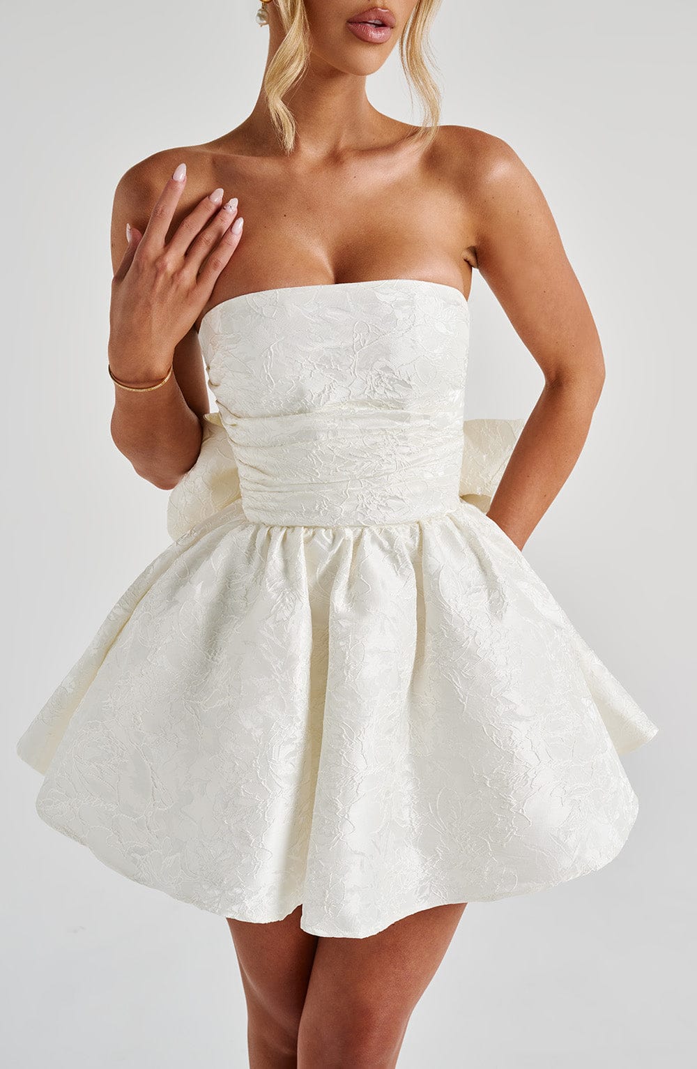 Ivory Salome Mini Dress - ICYBOO