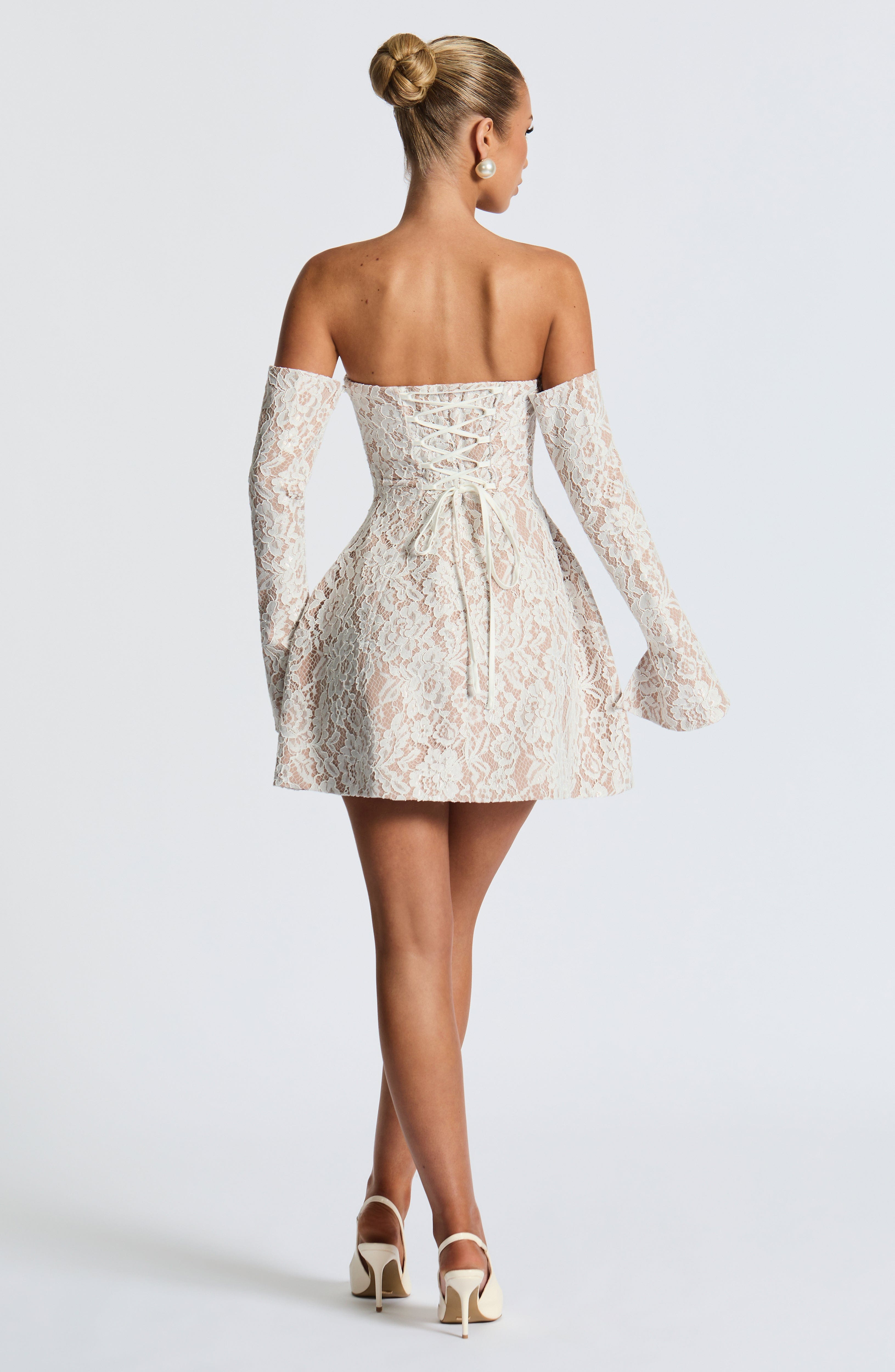 Salone Ivory Mini Dress - ICYBOO