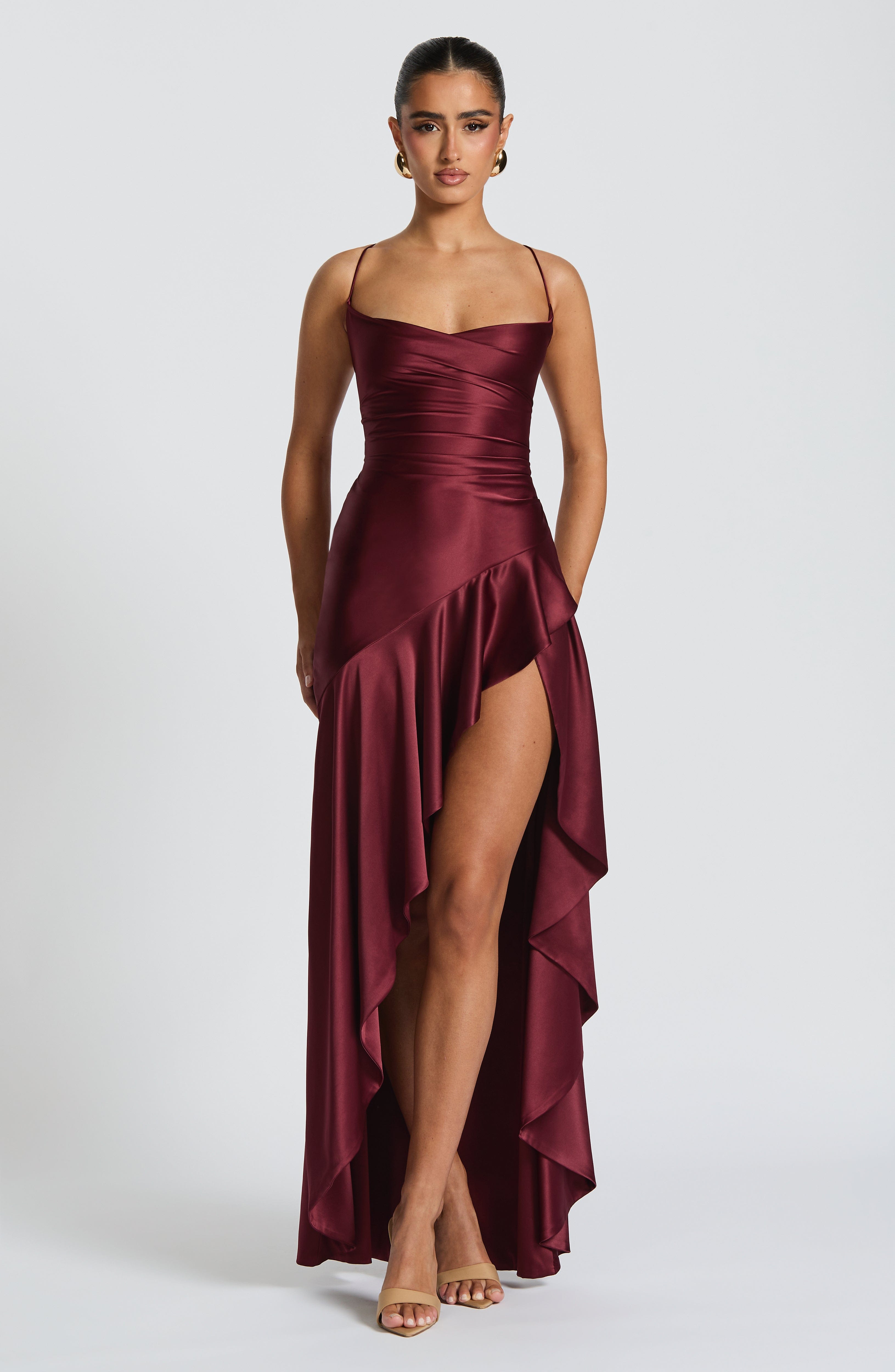 Samira Cherry Lacquer Maxi Dress - ICYBOO