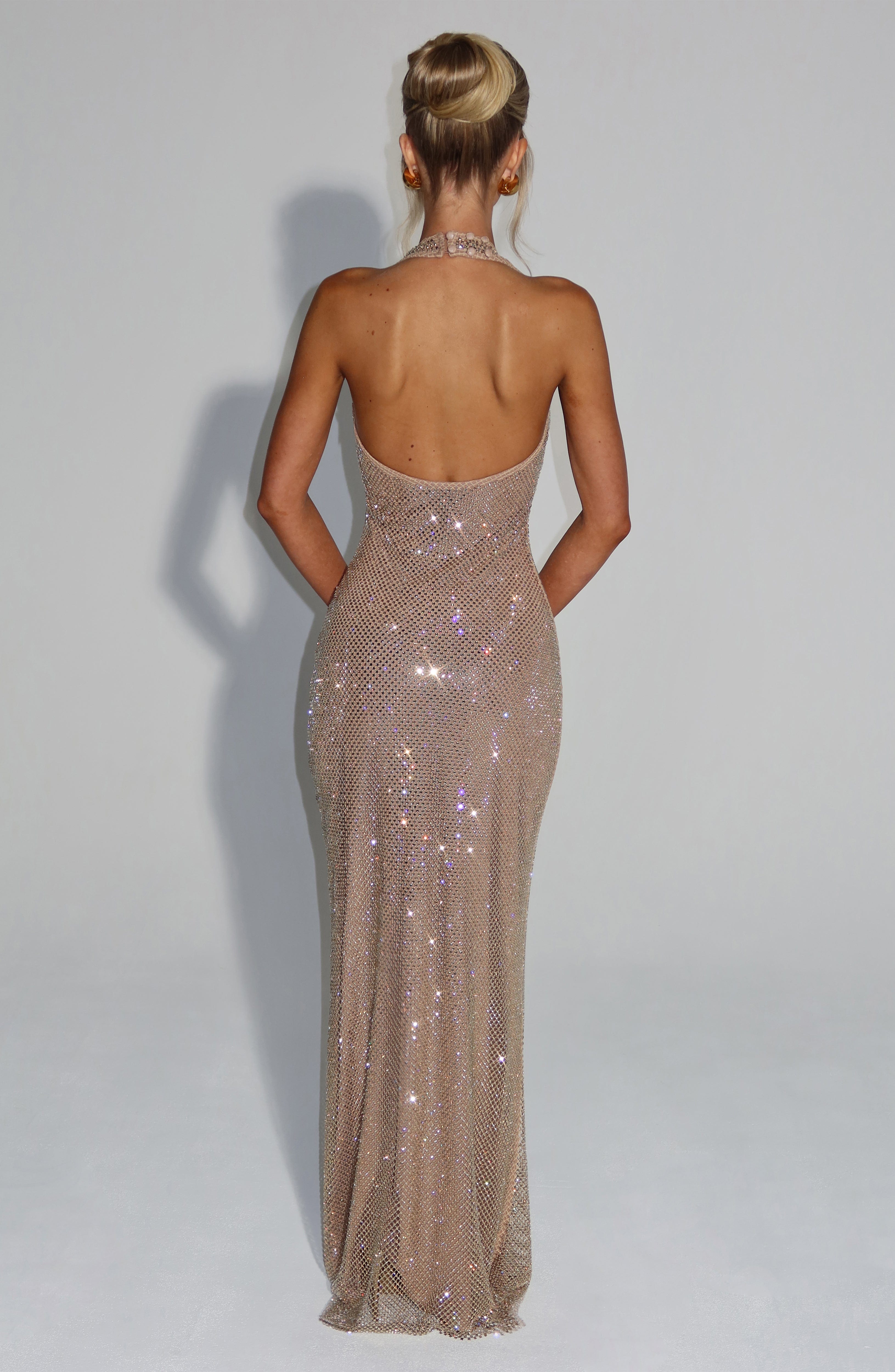 Starla Gold Maxi Dress - ICYBOO