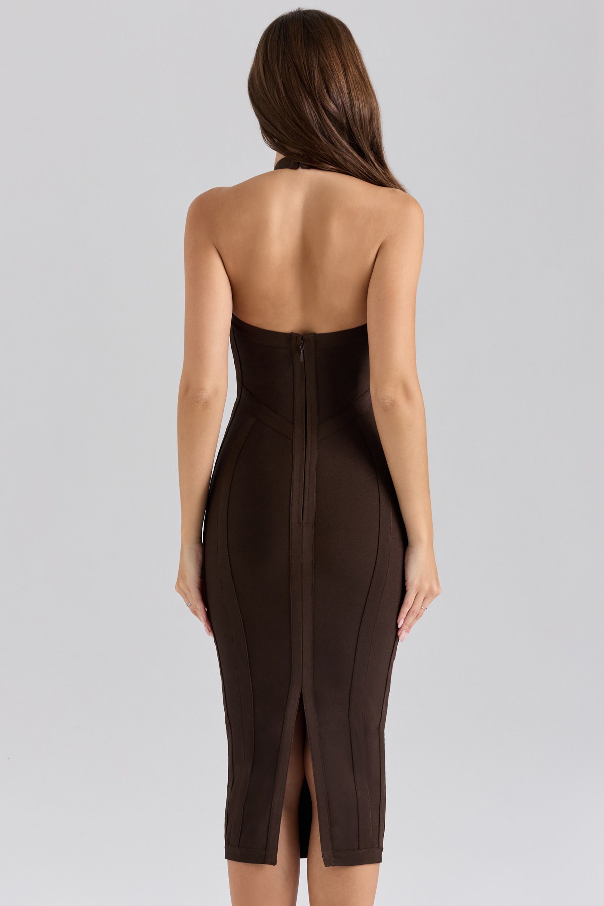 Chocolat Midi Bandage Dress ICYBOO
