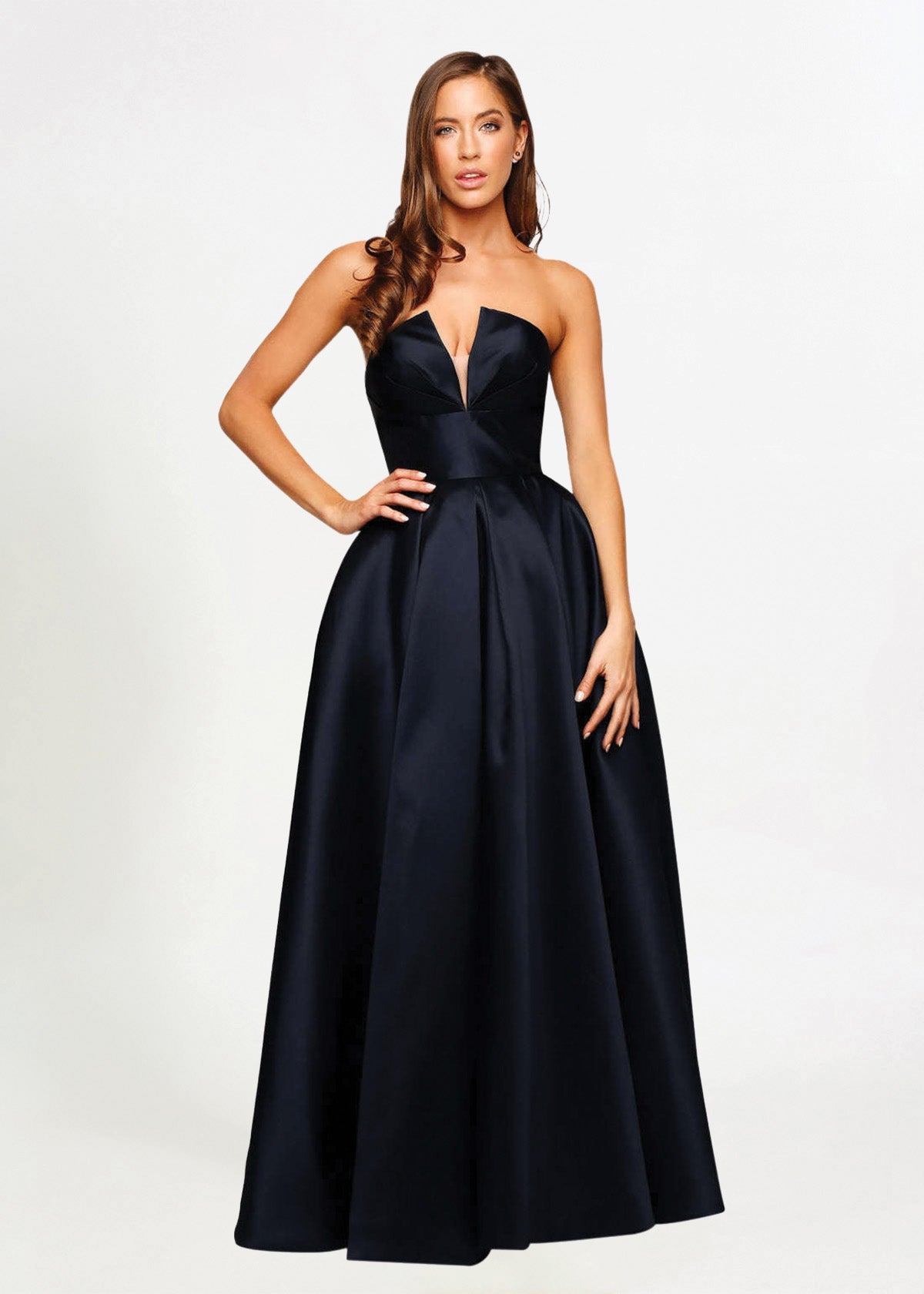 Lucille Gown in Navy Blue (TA611) ICYBOO