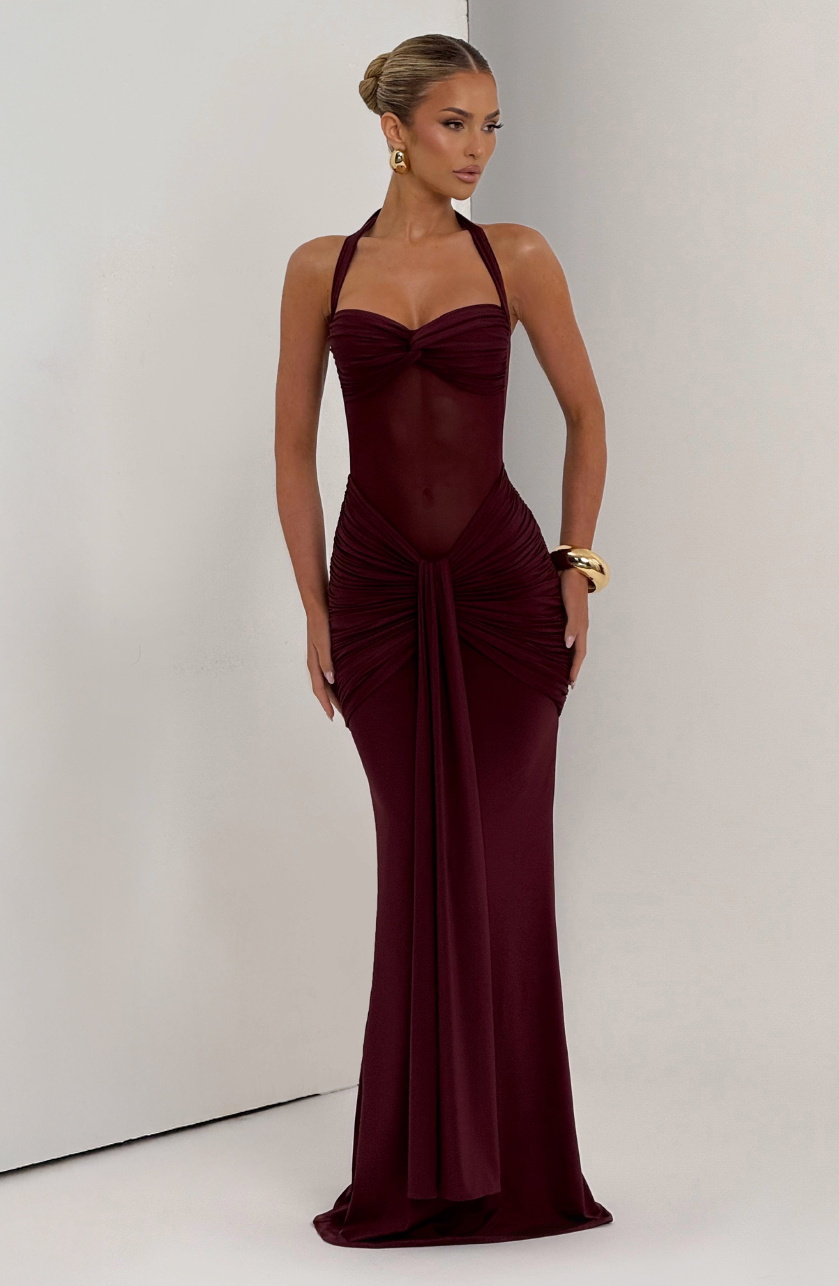 Cherry Lacquer Vixen Maxi Dress - ICYBOO