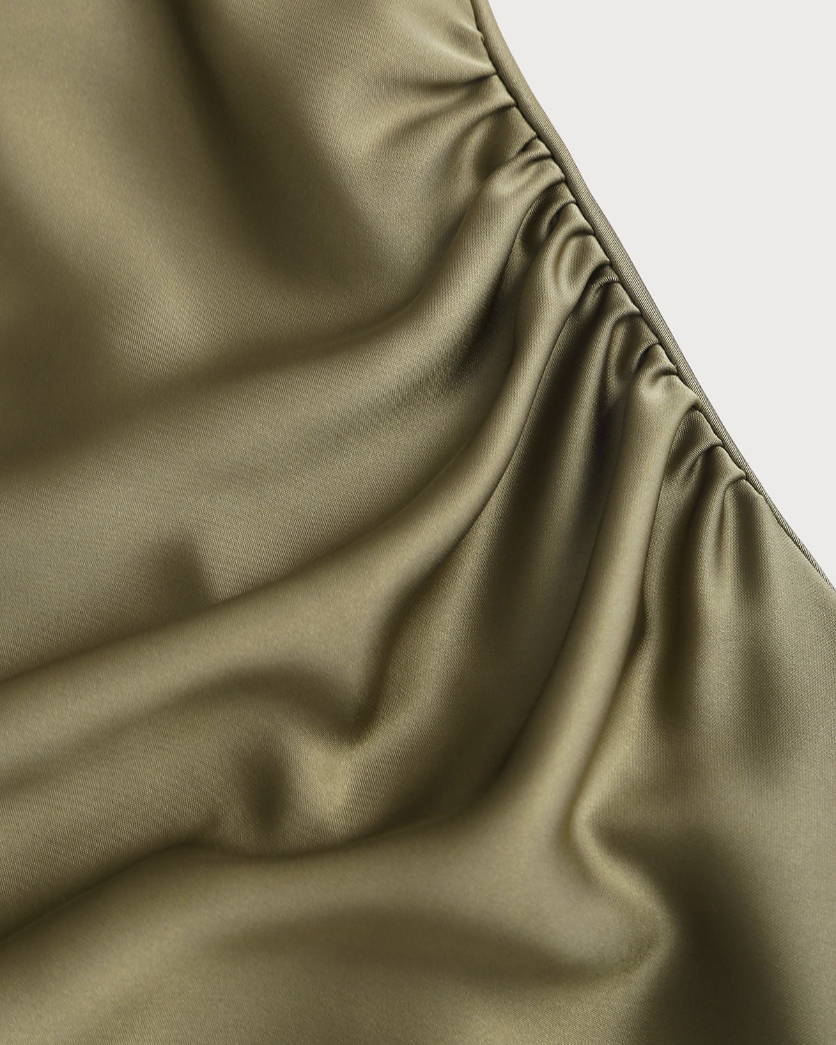 Satin Pleated Sleeveless Midi Prom Dress - Green