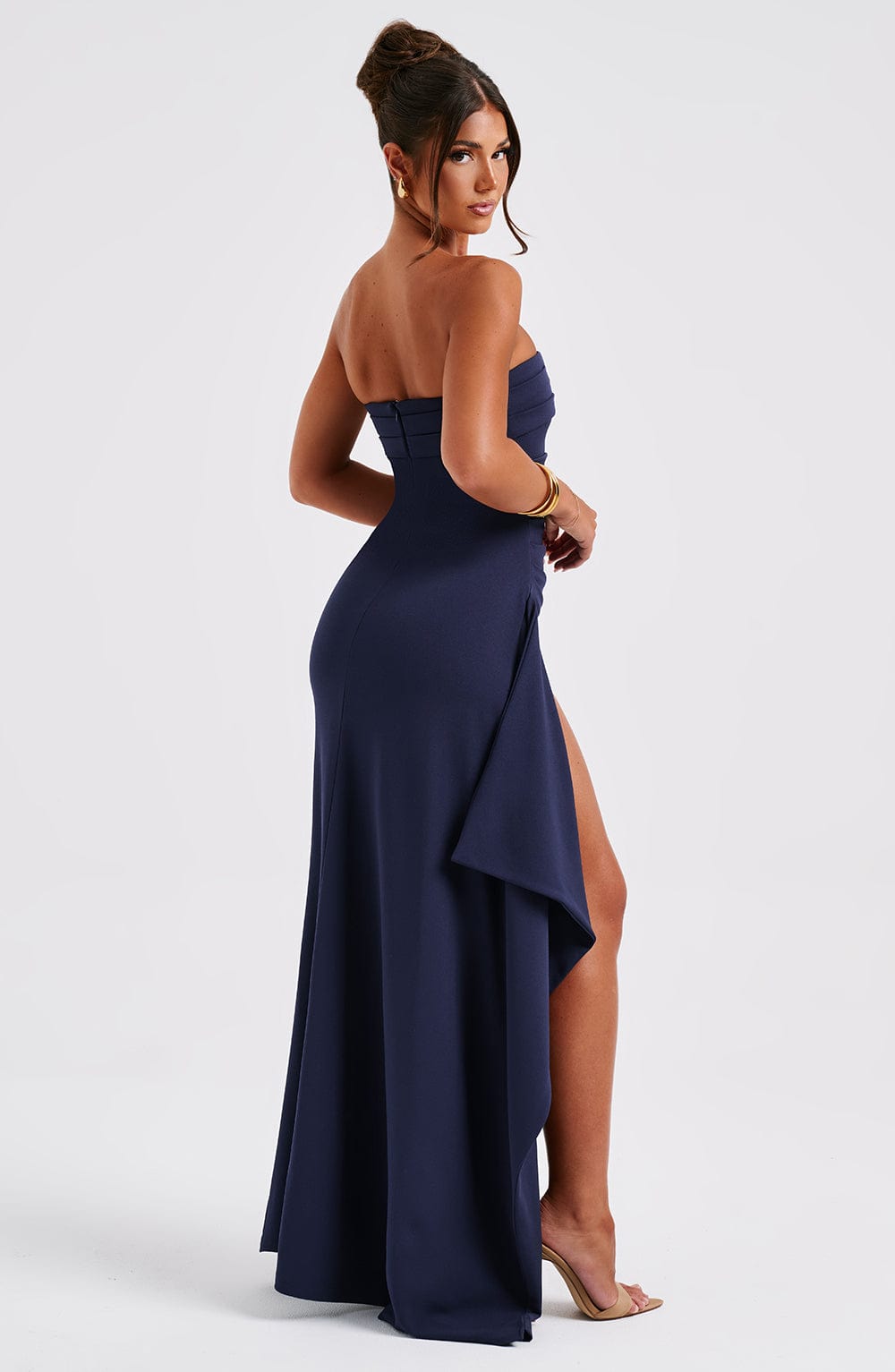 Navy Zafira Maxi Dress - ICYBOO